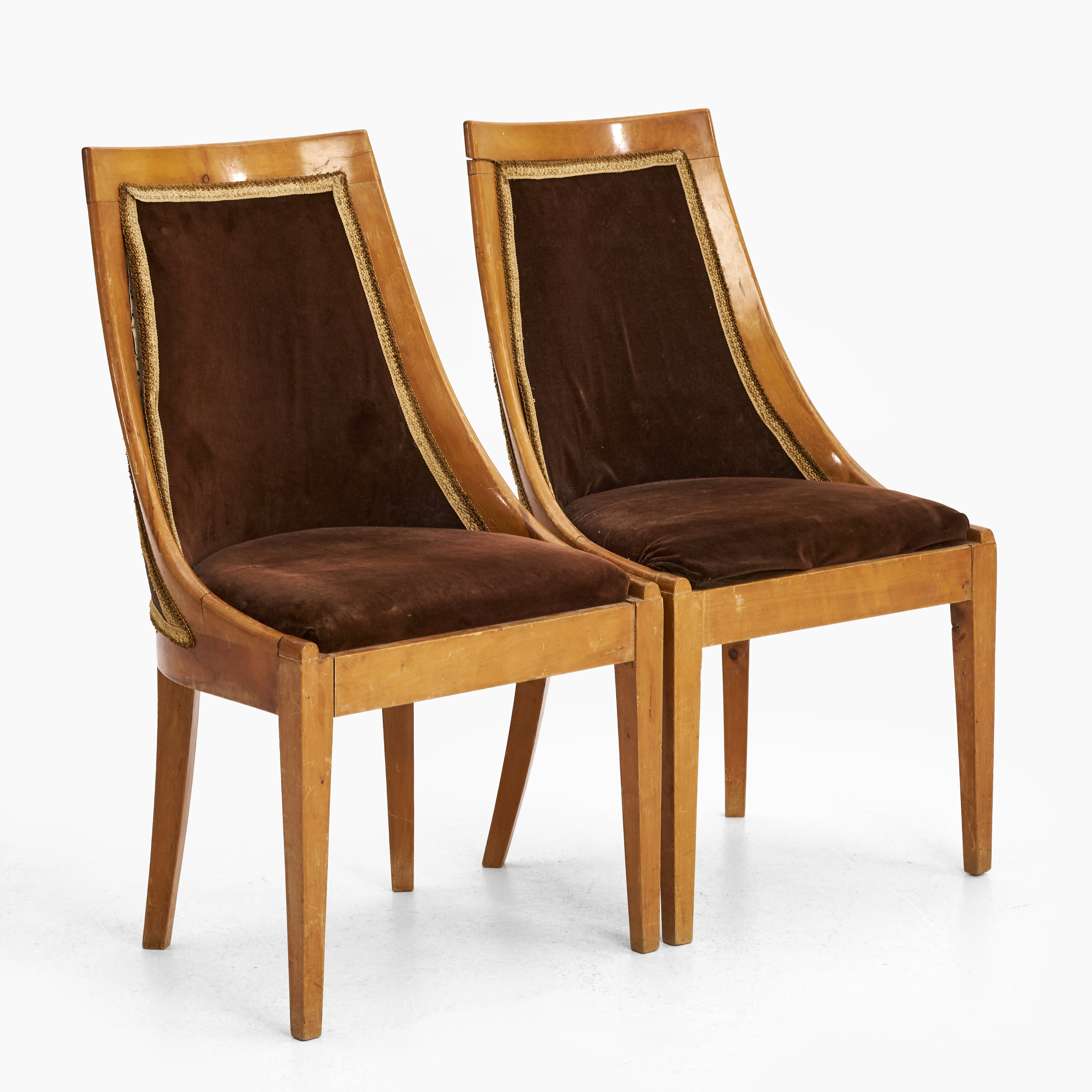 STOLAR, ett par, empire, 1800-tal, troligen baltikum.