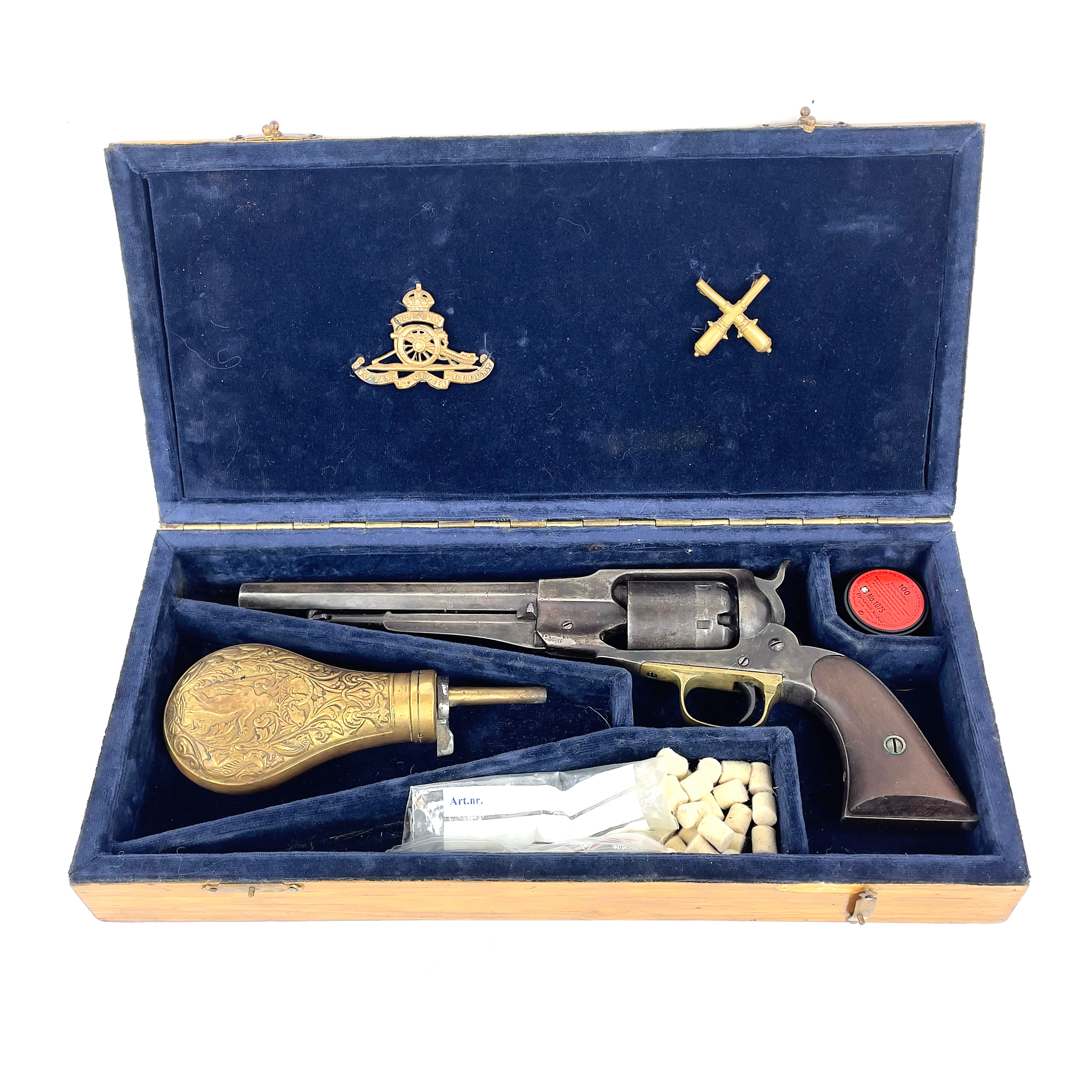 SLAGLÅSREVOLVER, amerikansk, Remington modell 1861 Navy, kaliber.36. i schatull.