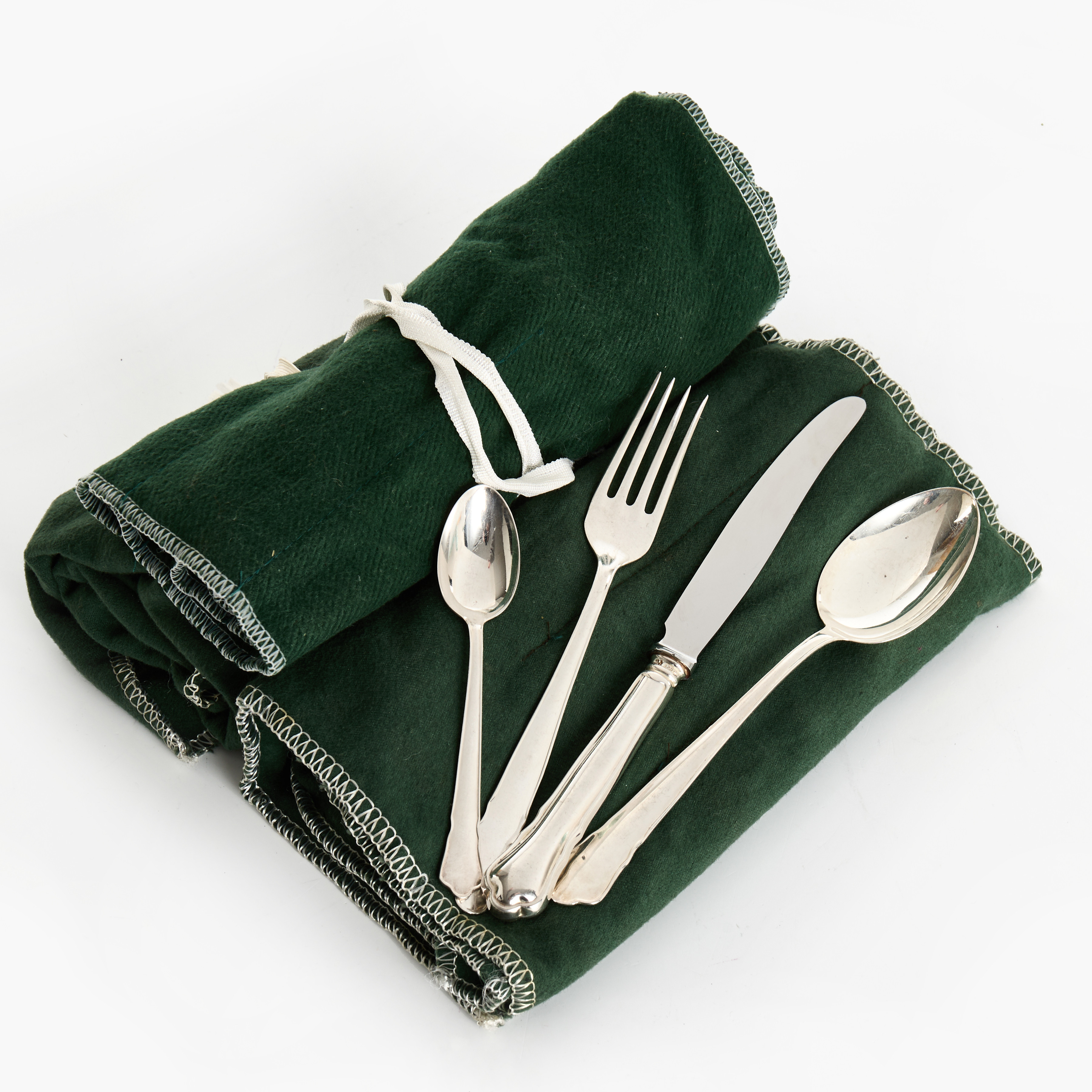 BESTICKSSERVIS, 35 delar, "Chippendale", silver, Guldsmedsaktiebolaget i Stockholm.