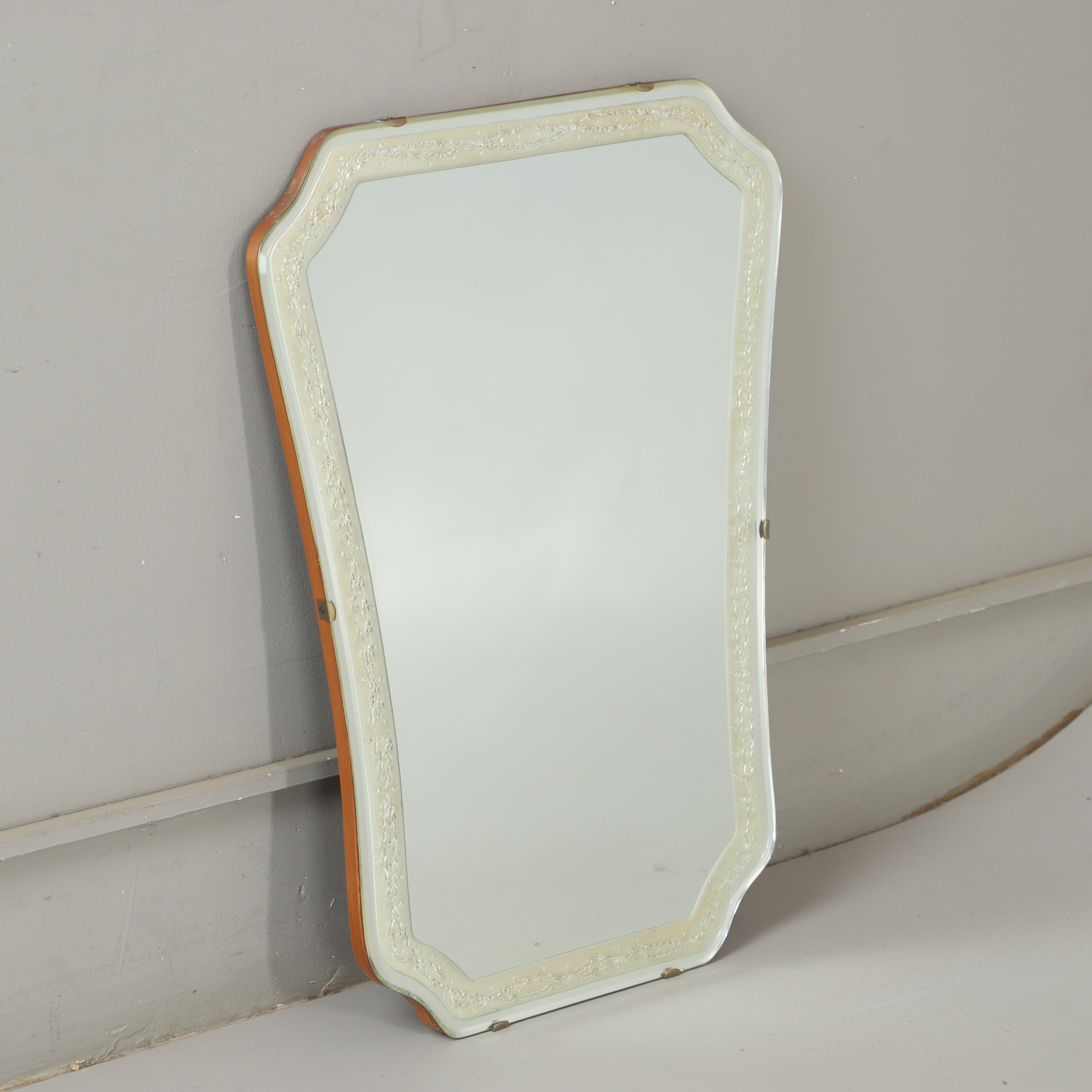 SPEGEL, etsat glas, Swedish modern, 1930/40-tal.