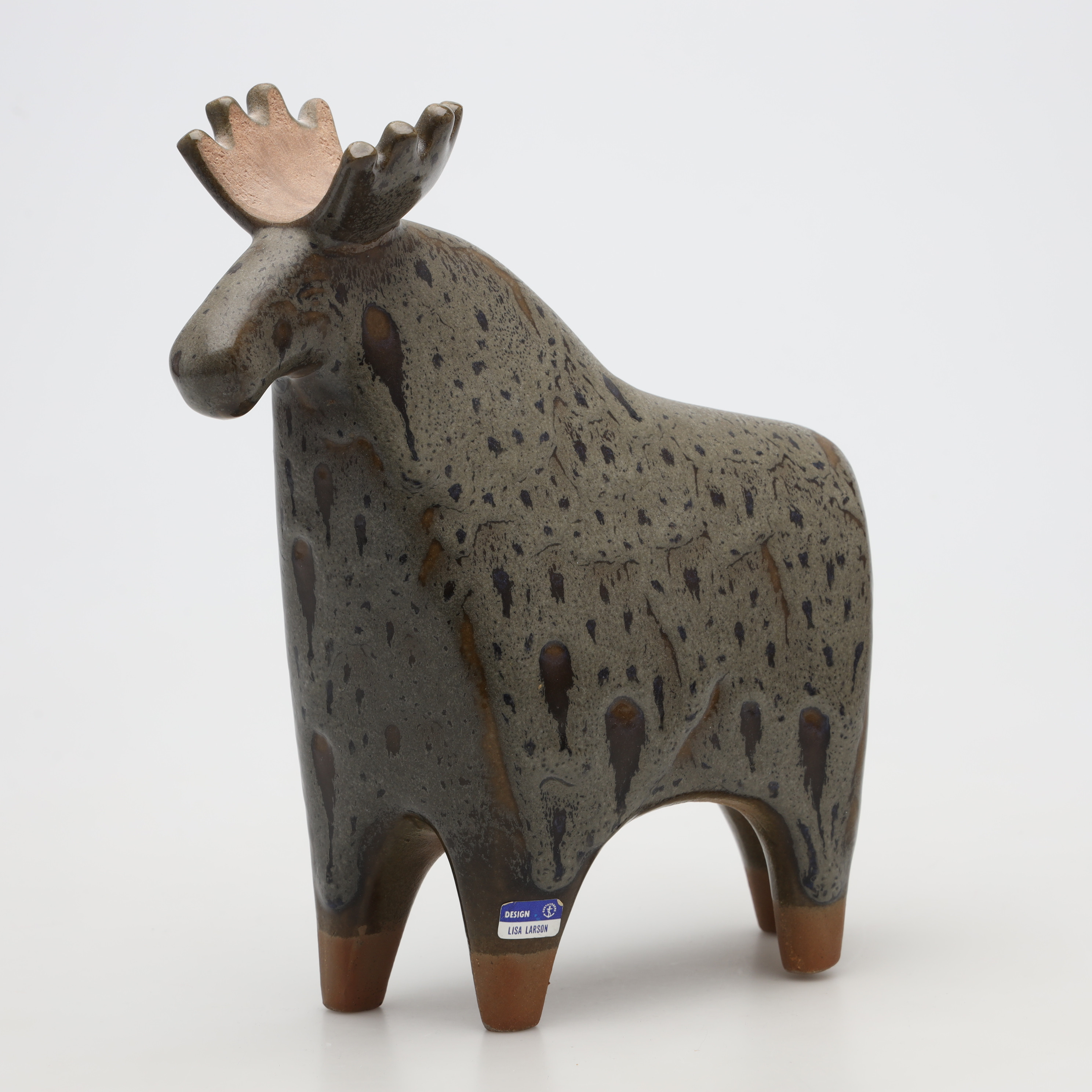 LISA LARSON. FIGURIN, stengods, Älg, ur serien "Stora Zoo", Gustavsberg.