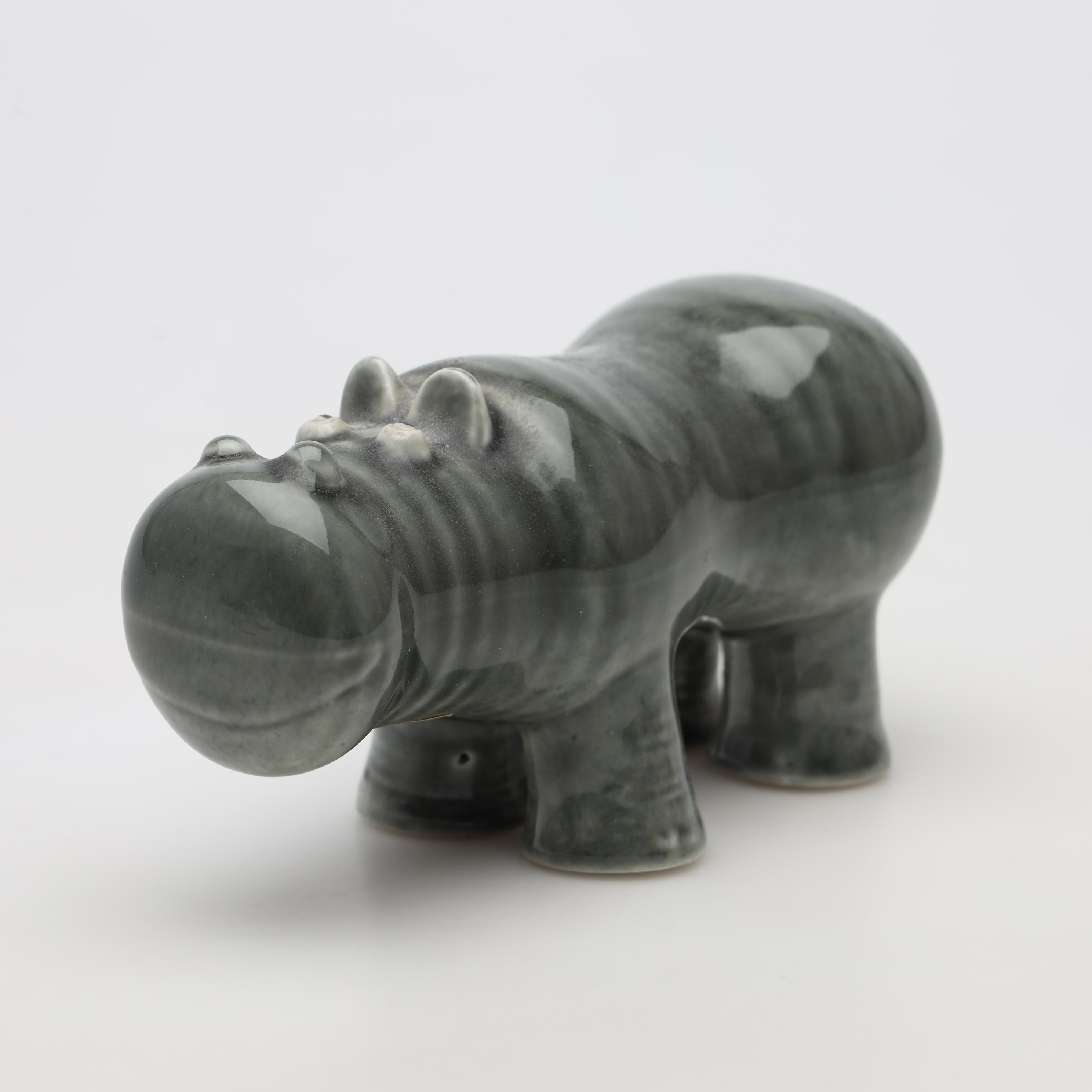 LISA LARSON. FIGURIN, stengods, Flodhäst, ur serien "Stora Zoo", Gustavsberg.