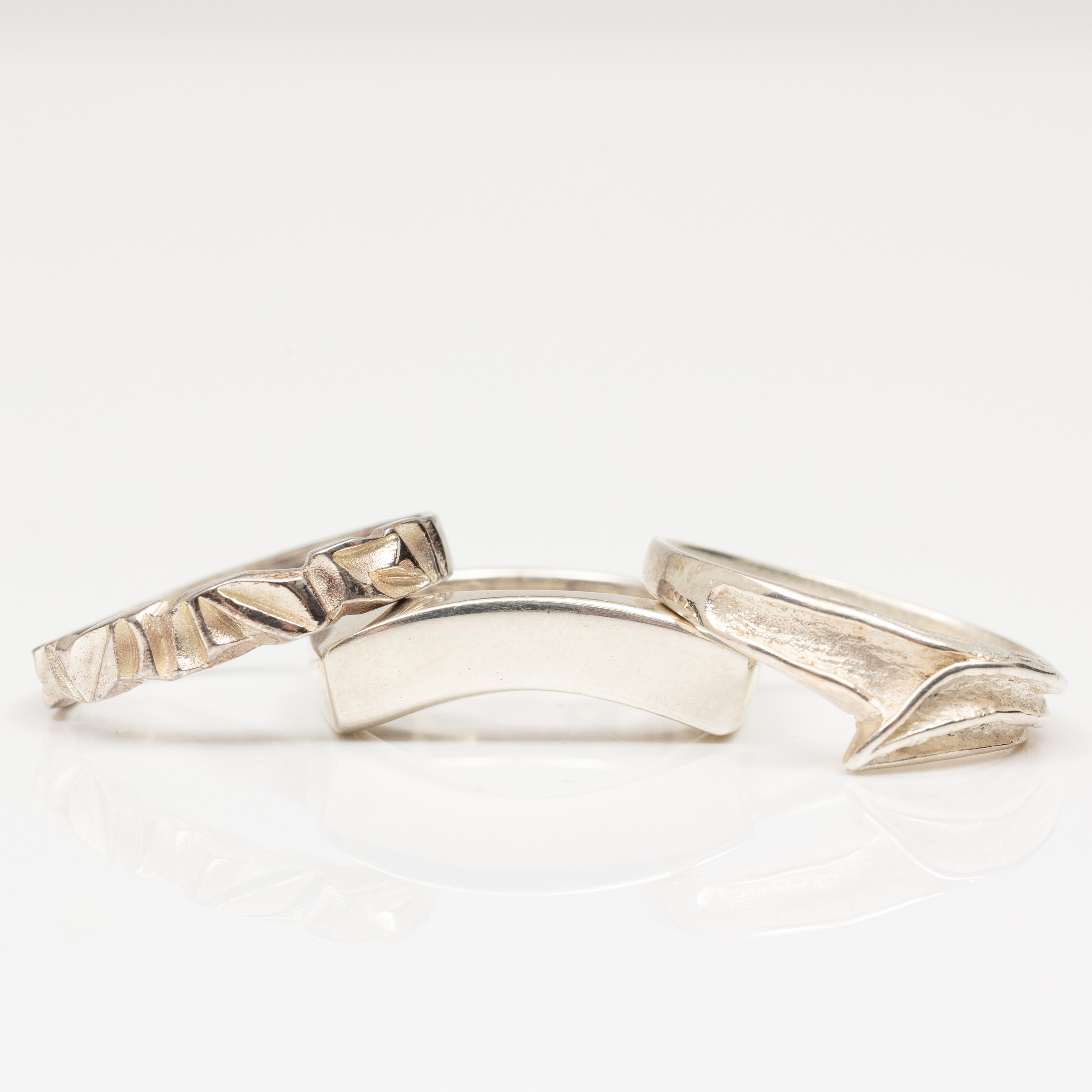 RINGAR, 3 st, Sterlingsilver.