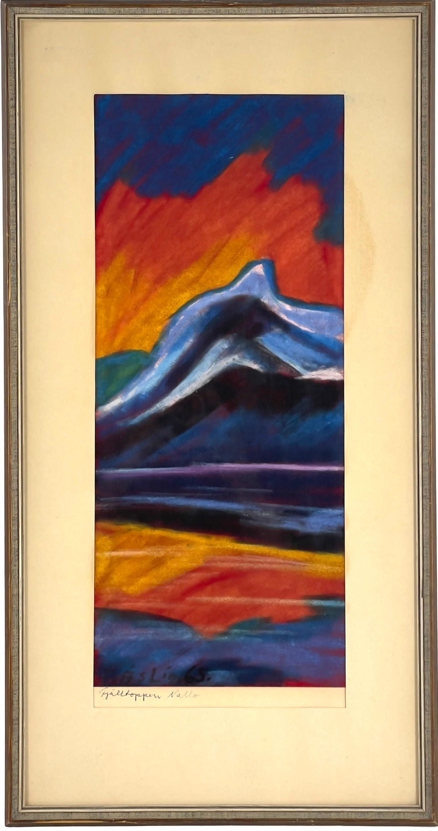 THURE ÅSLIN (1915 - 1967), pastell, "Fjälltoppen Nallo", signerad T. Åslin samt daterad 65.