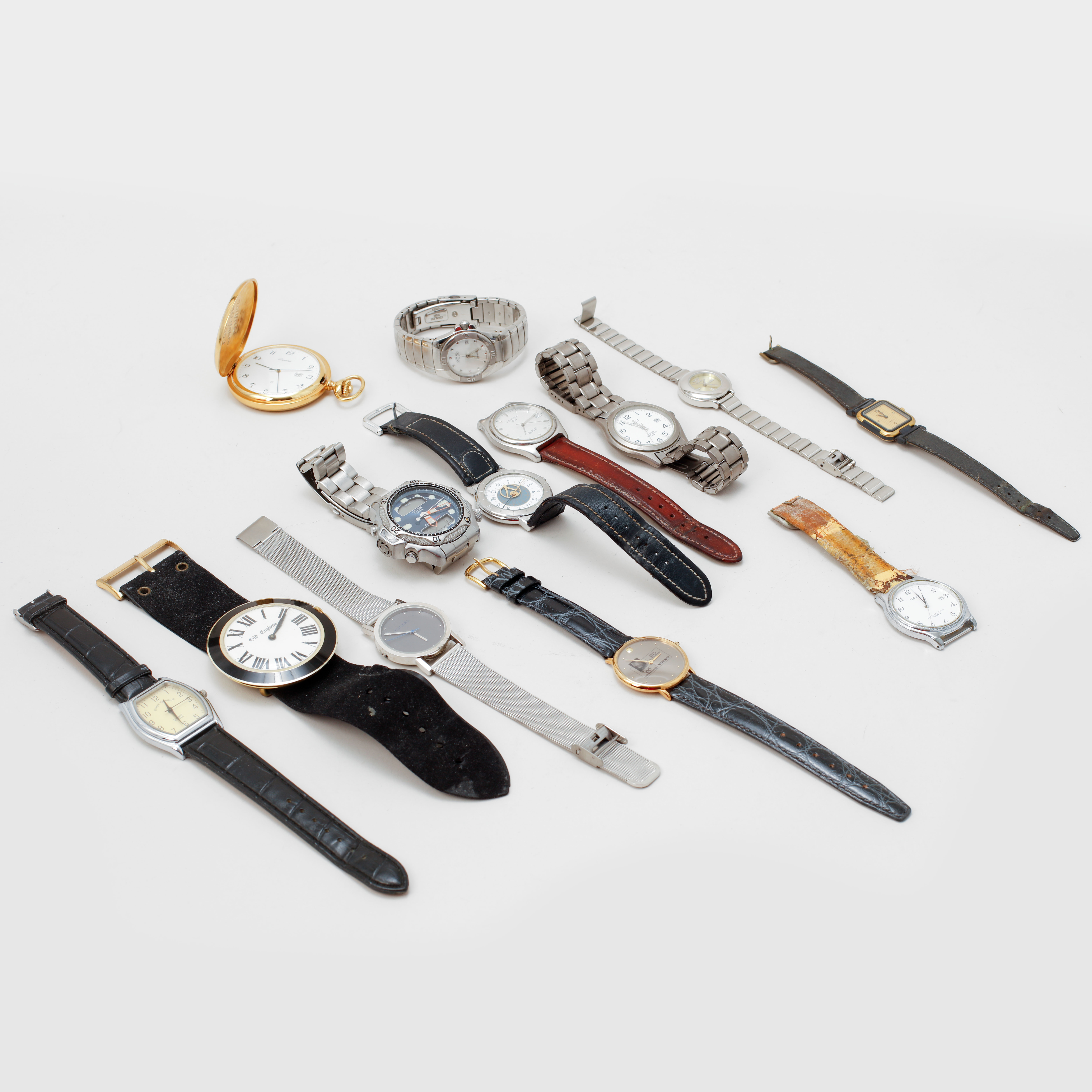 PARTI ARMBANDSUR, 12 st samt ett fickur.