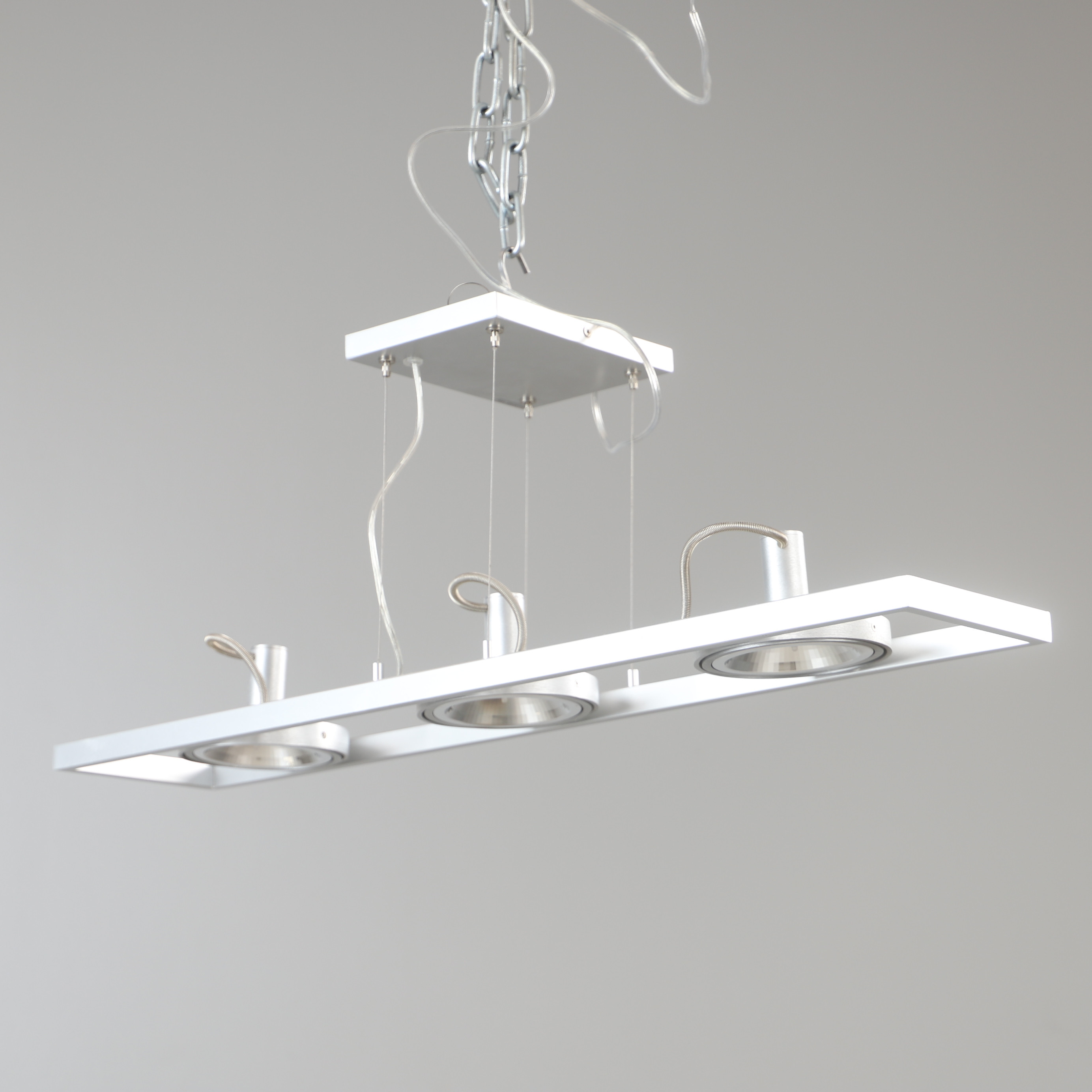 TAKLAMPOR, 2 stycken, metall och glas, 2000-tal.