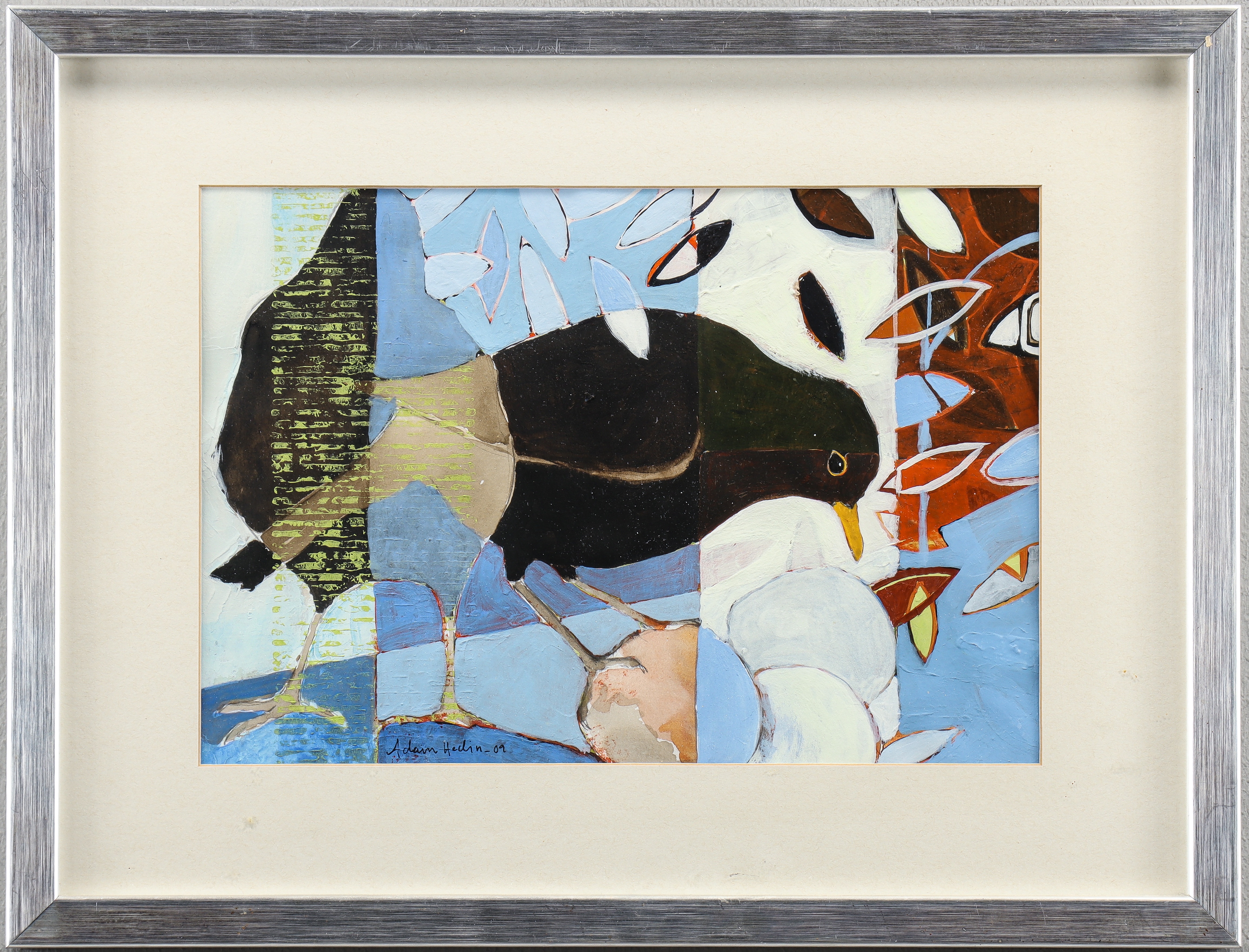 ADAM HEDIN. Blandteknik, signerad -09.