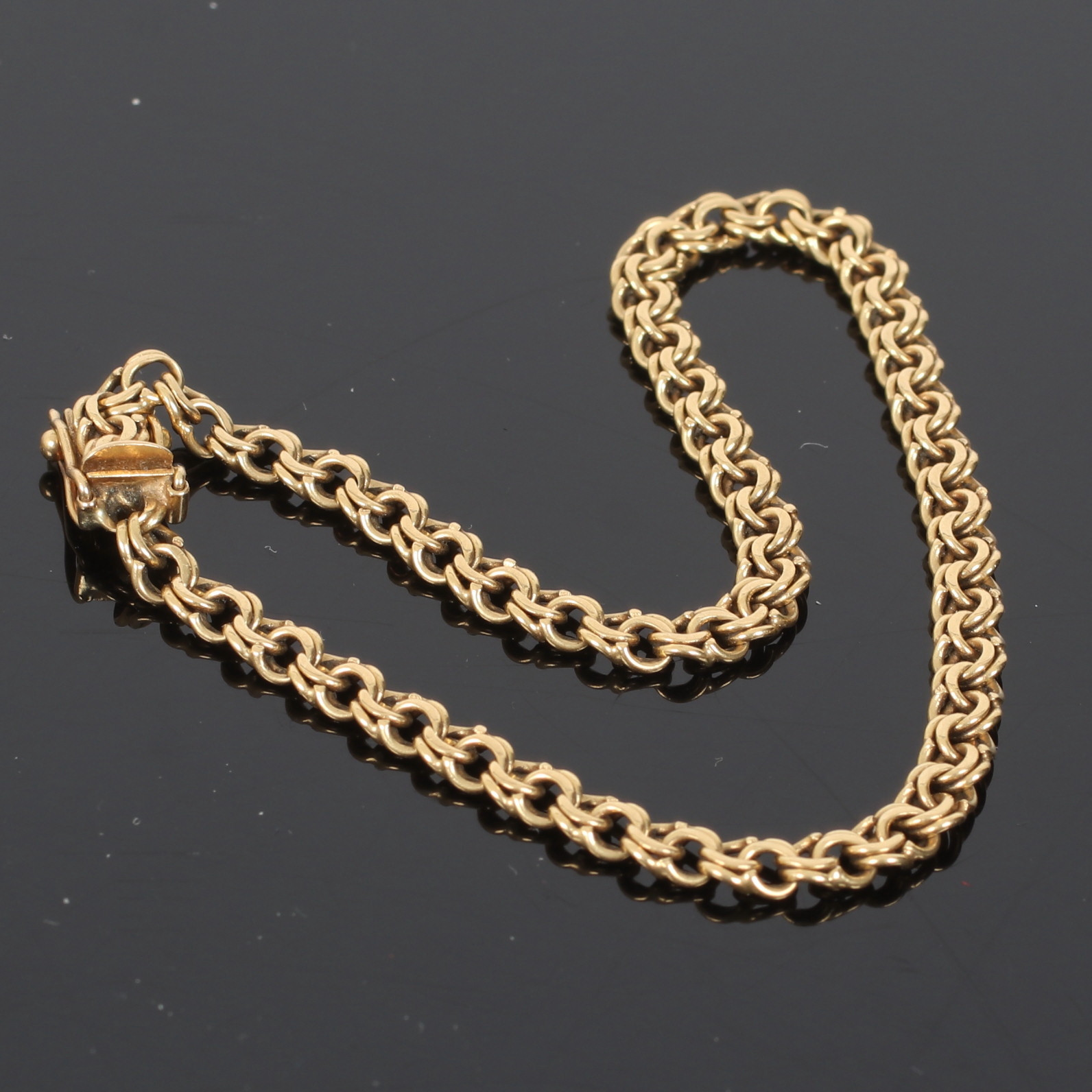 ARMBAND, 18k guld, bismarcklänk.