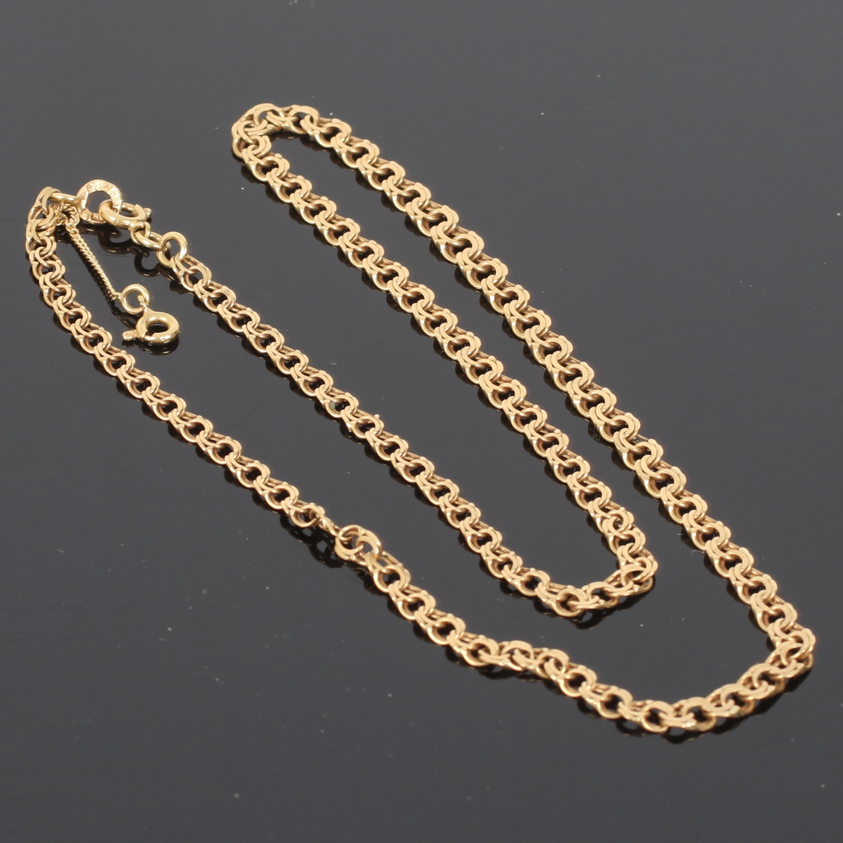 COLLIER, 18k guld, doserad, John Petterssons Eftr Juvelerar Ab, Stockholm. 1951.