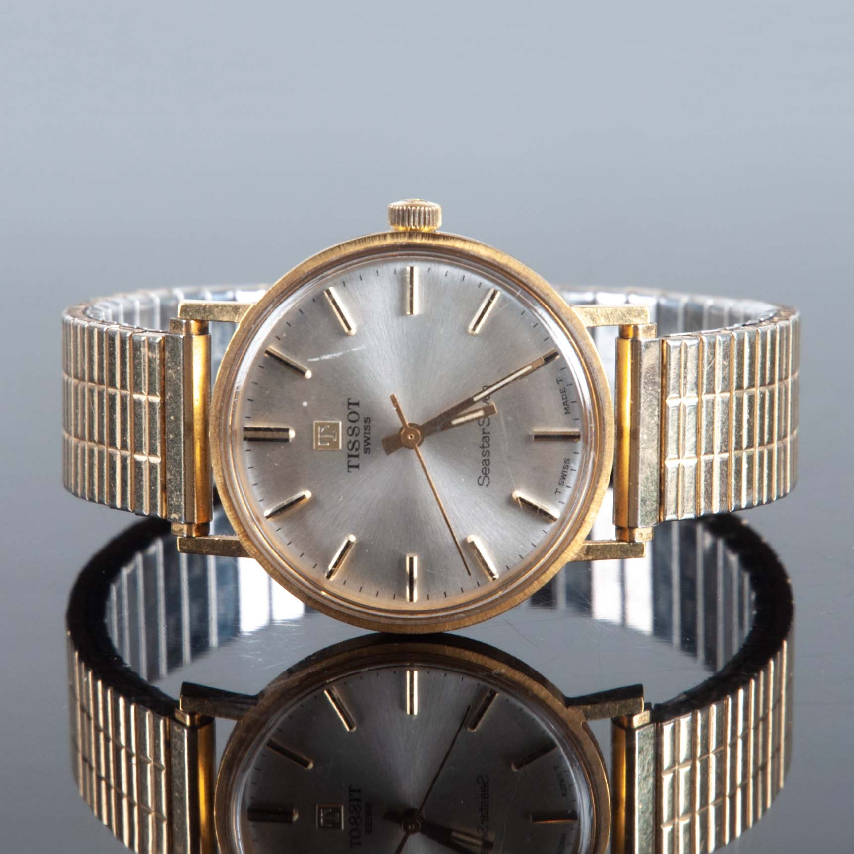 ARMBANDSUR, 18k guld, manuell, Tissot Seastar Seven. 1900-talets andra hälft.