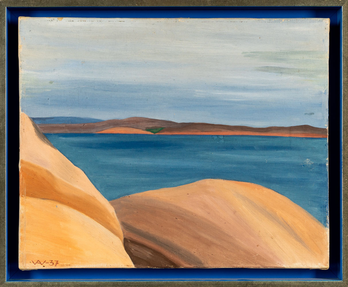 ANA WILHELMSON-LAGERMAN. Olja på duk, "Kust-motiv", signerad & daterad 1937.