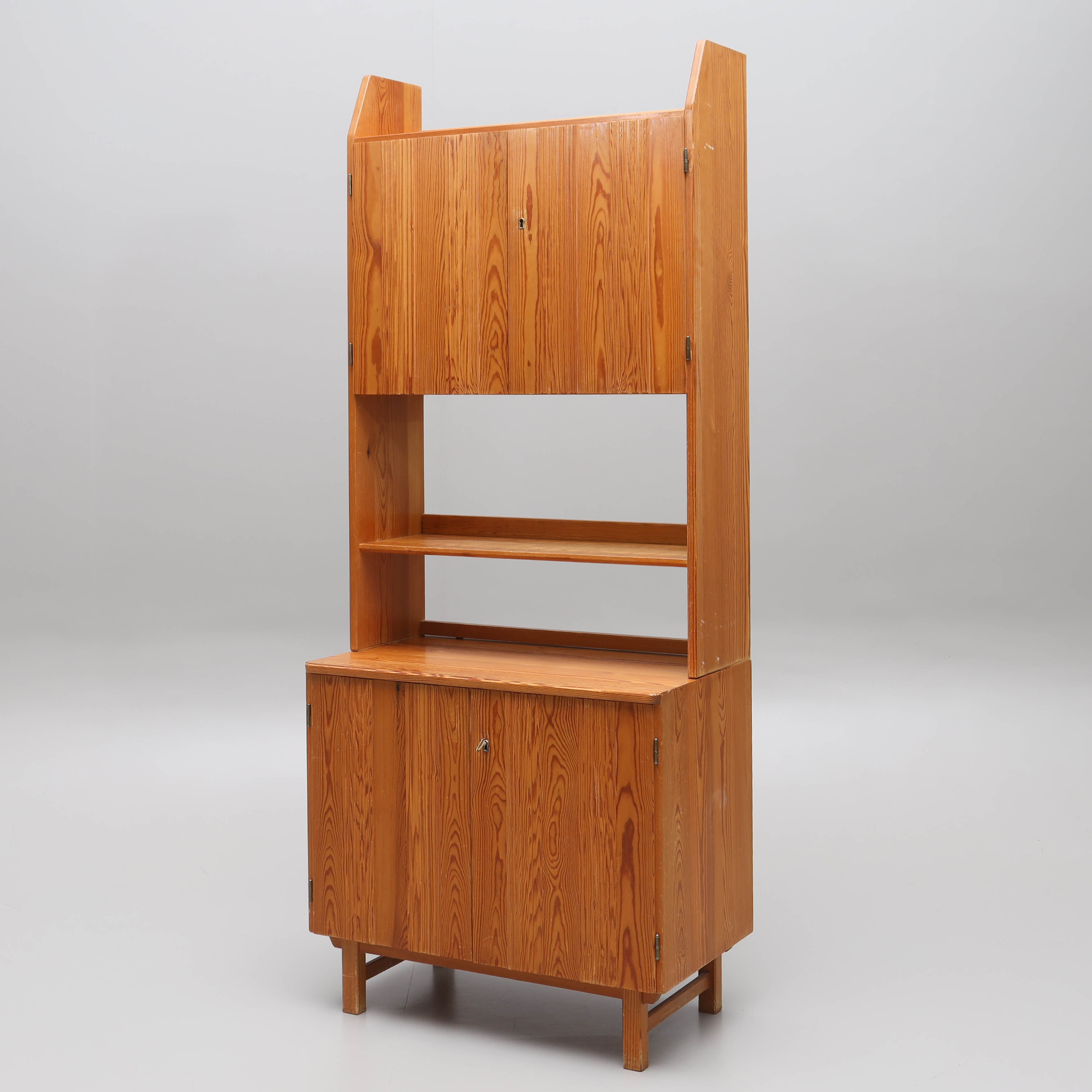 GÖRAN MALMVALL. bokhylla, 2 delar, furu, "Vardags", Svensk Fur, 1940/50-tal.