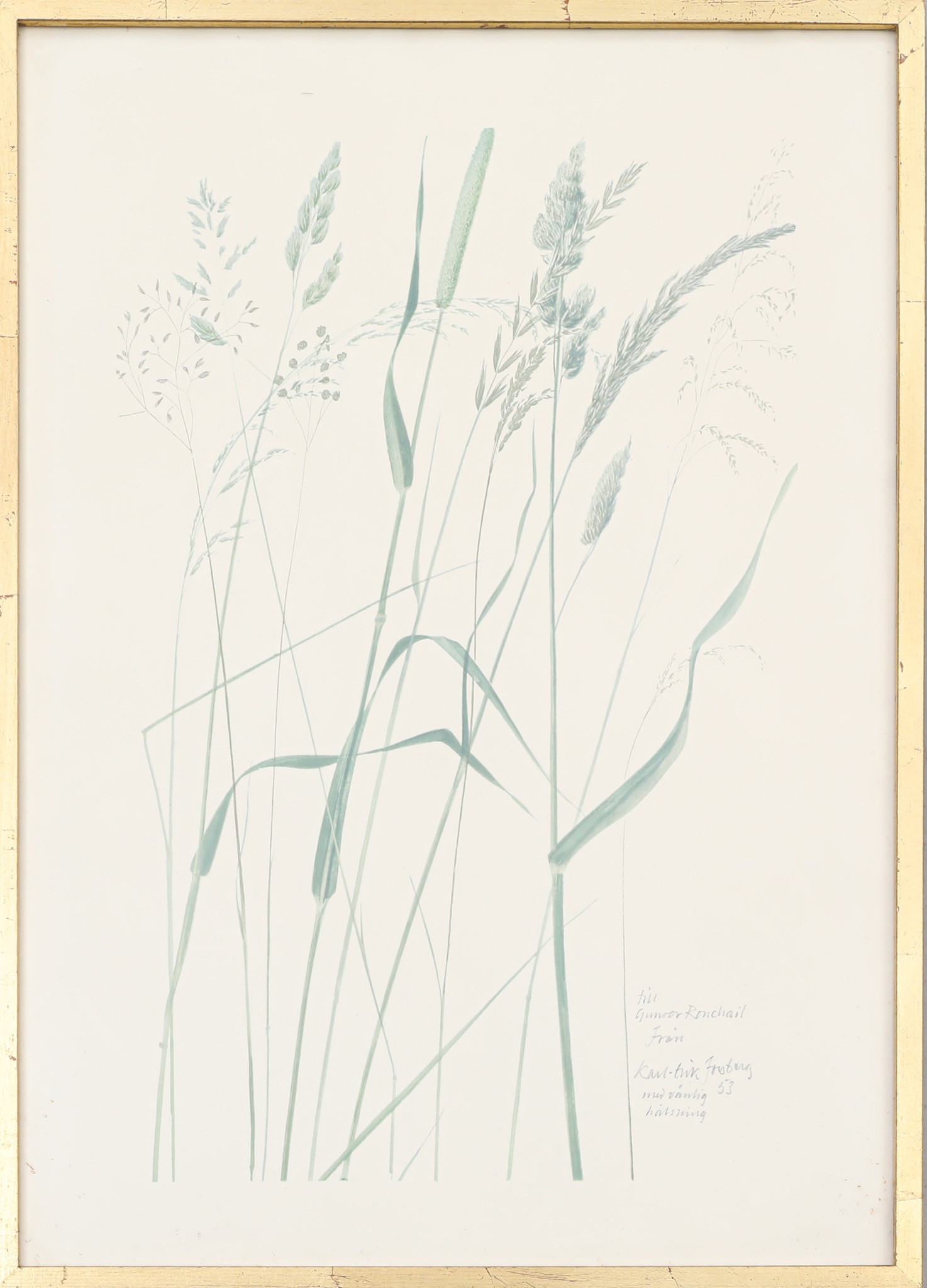 KARL-ERIK FORSBERG. Litografi, " Midsommargräs ", signerad, daterad -53.