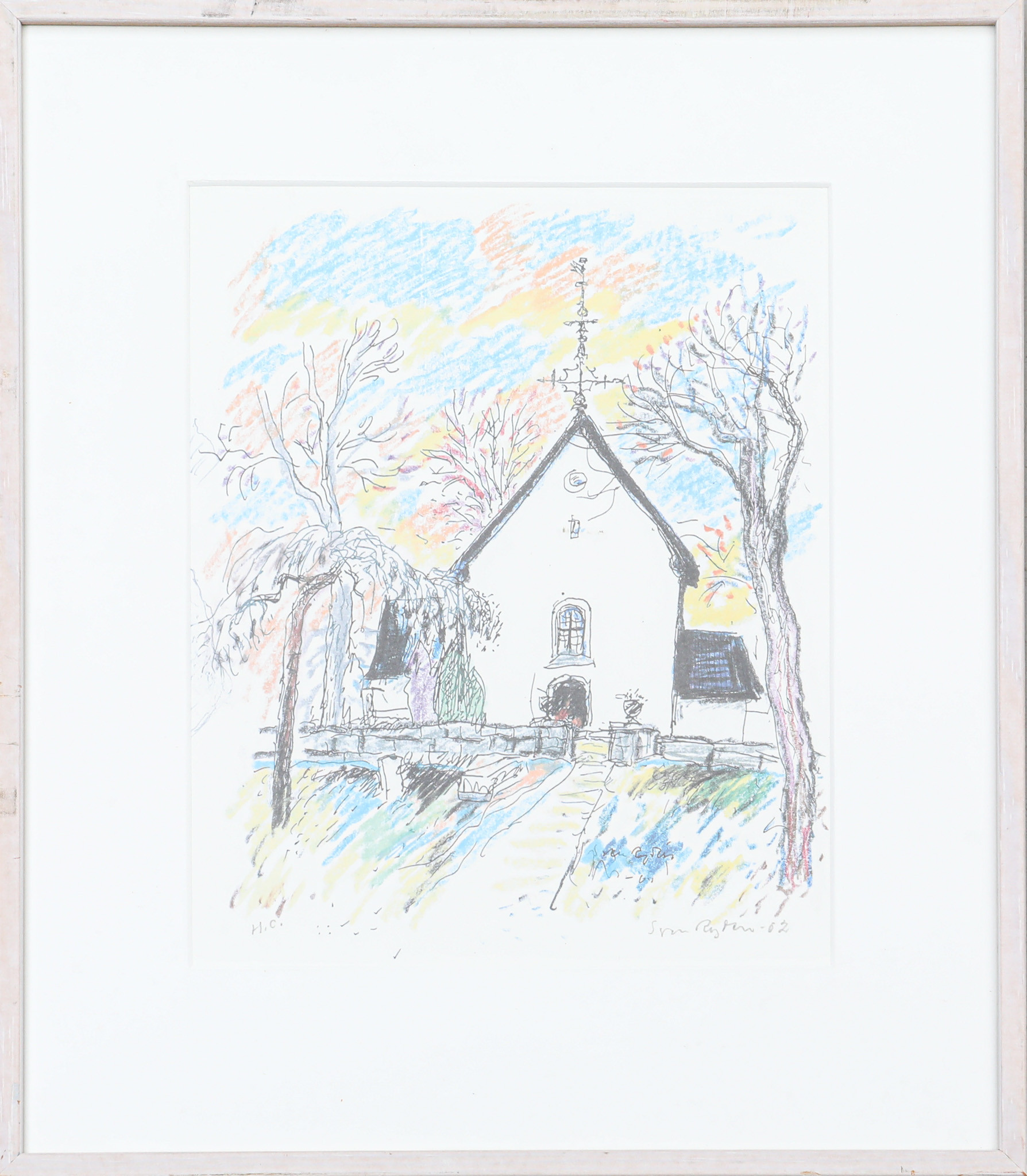 SVEN RYDÉN. Pastell, daterad -52, signerad.