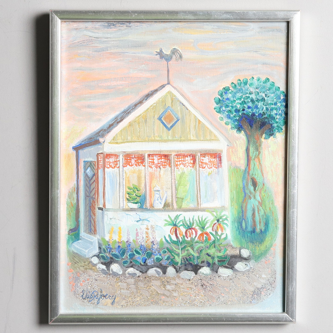 ELIS RYDBERG (1919-1985). Olja på duk, "Sommarverandan", signerad.
