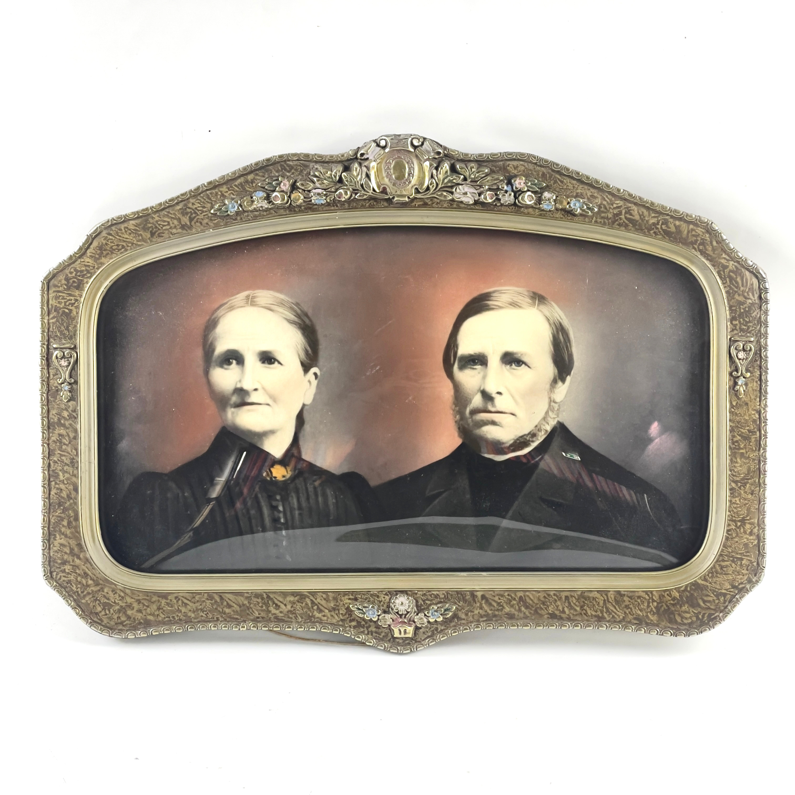 OKÄND KONSTNÄR. Fotografi, porträtt, välvt glas.