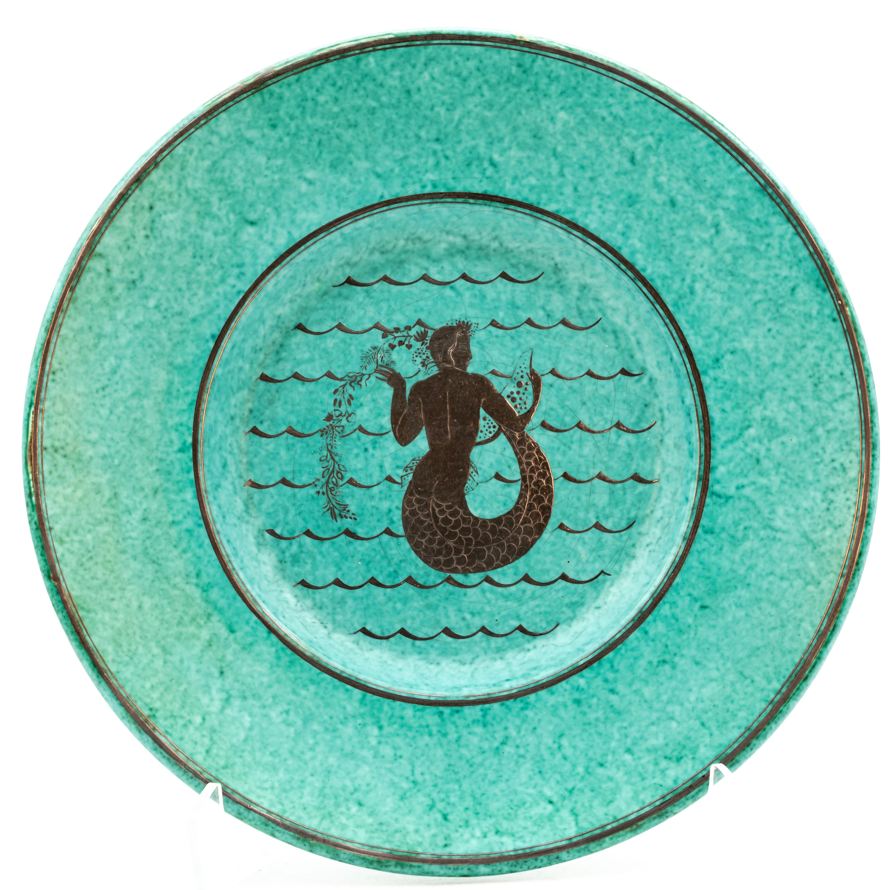 WILHELM KÅGE. Fat, Stengods, "Argenta", Nr 909, Gustavsberg Sweden.