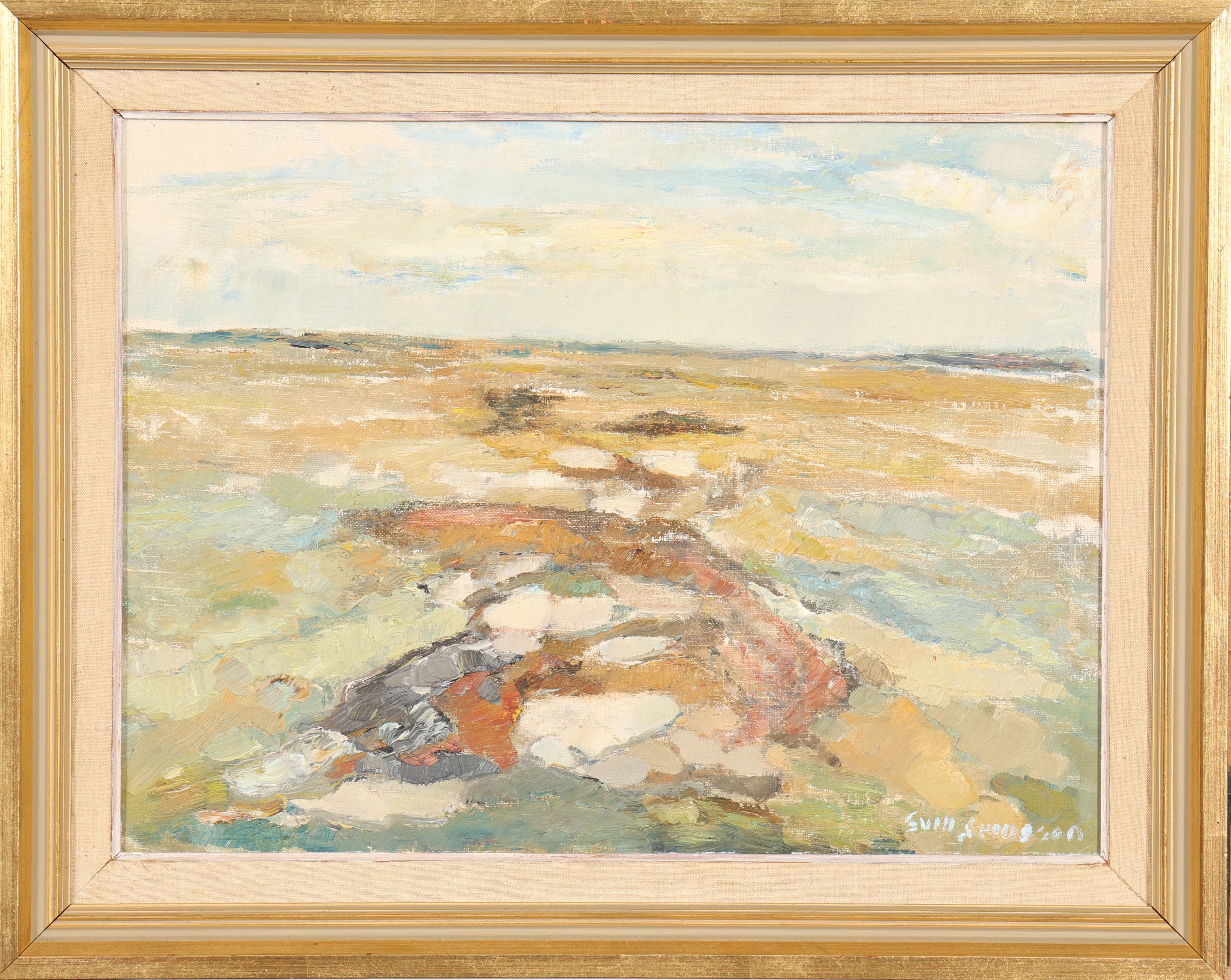 OIDENTIFIERAD KONSTNÄR. OLJA PÅ DUK signerad Sven Svensson.