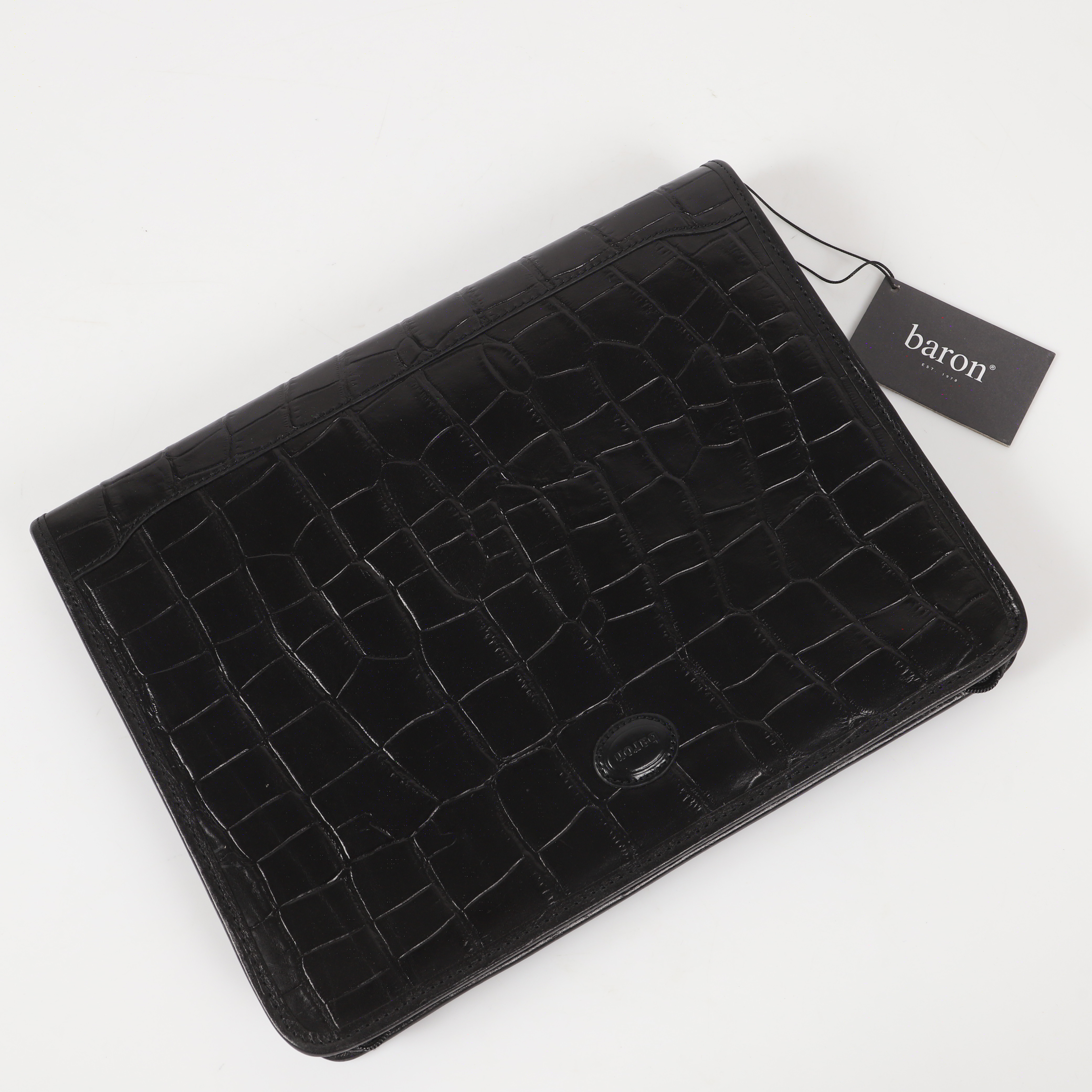 DOKUMENTPORTFÖLJ/MAPP, präglat skinn, Baron, Sverige.