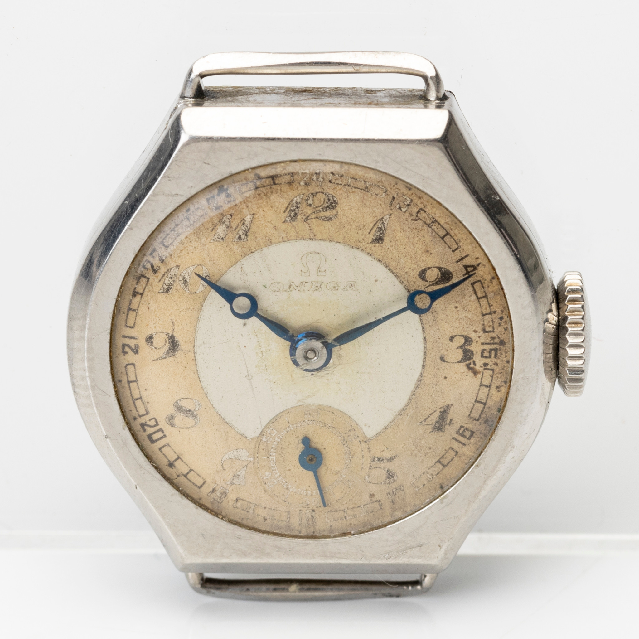 OMEGA, armbandsur, manuell, cal. 194T, stål, 1930-tal.