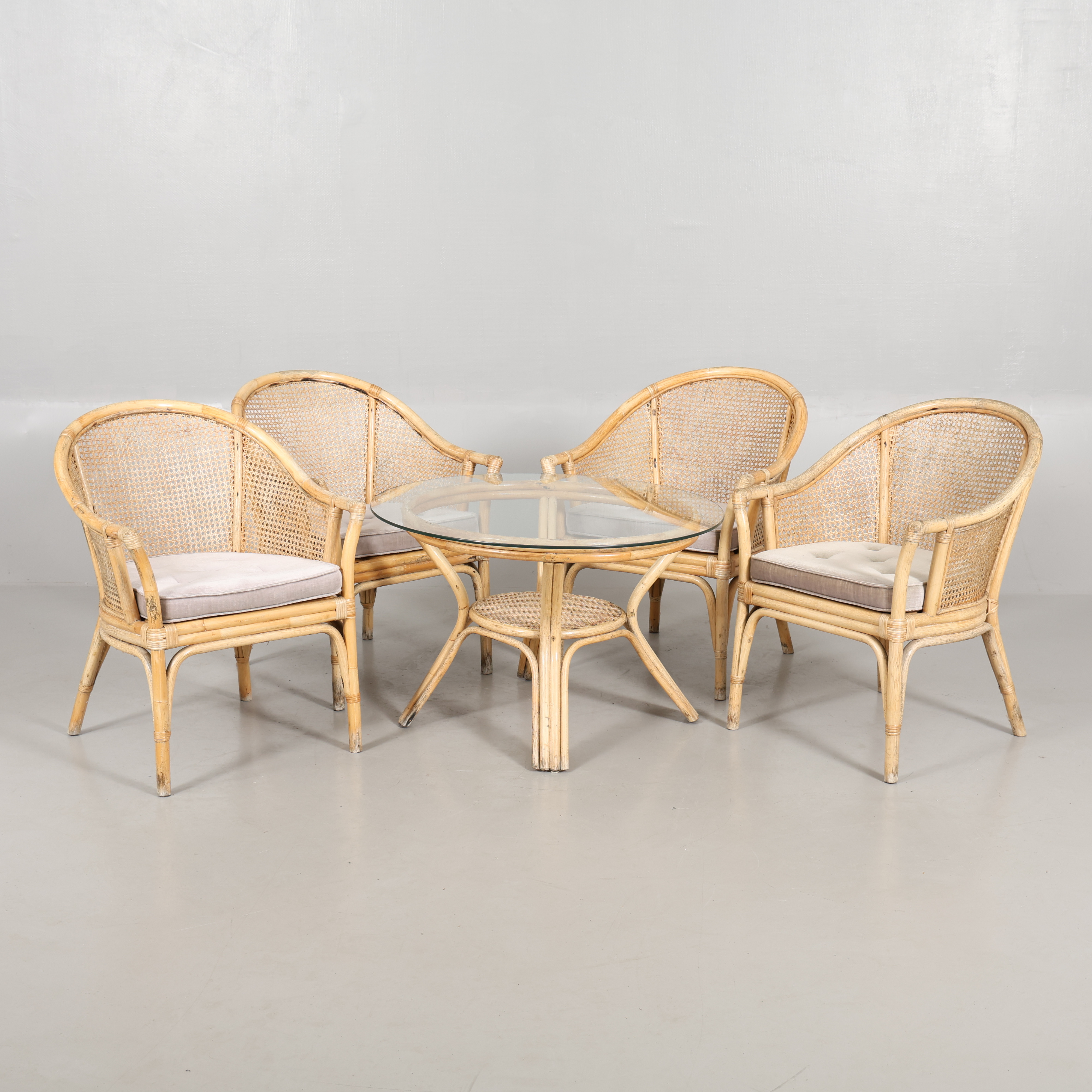 TRÄDGÅRDSGRUPP, 5 delar, Bambu/rotting.