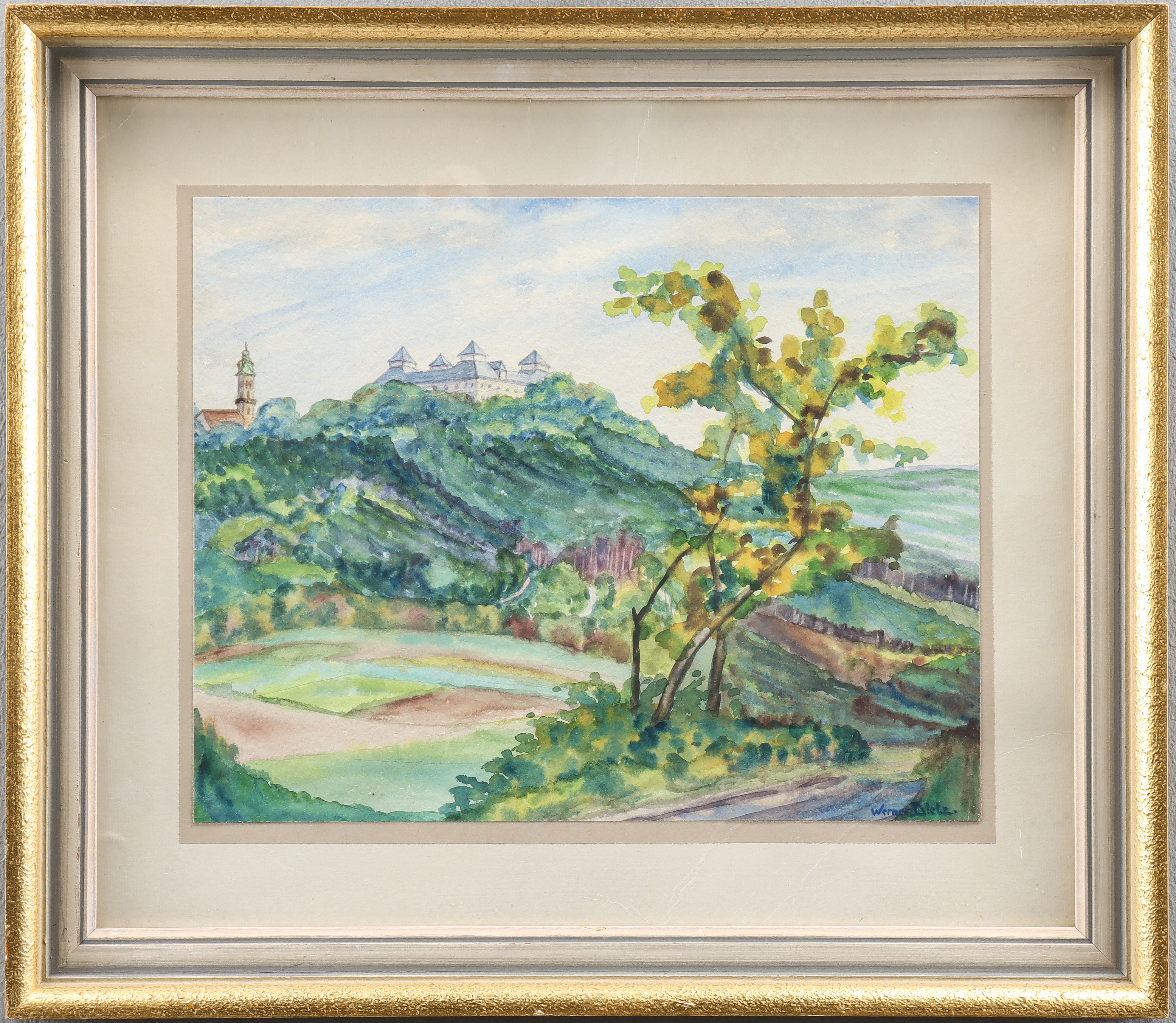 WERNER DIETZ akvarell, signerad.