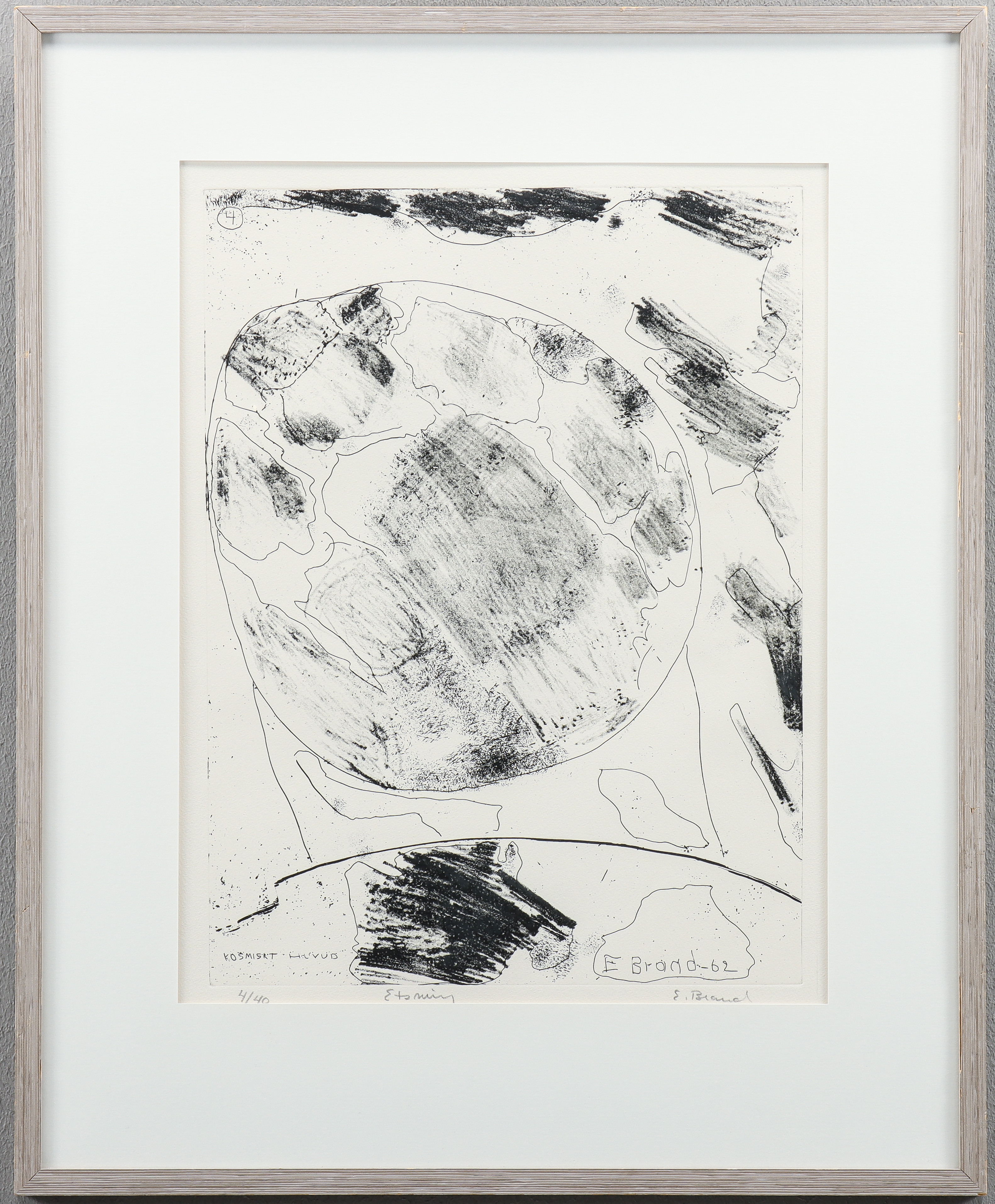 ERLAND BRAND. Etsning 4/40, signerad -62.