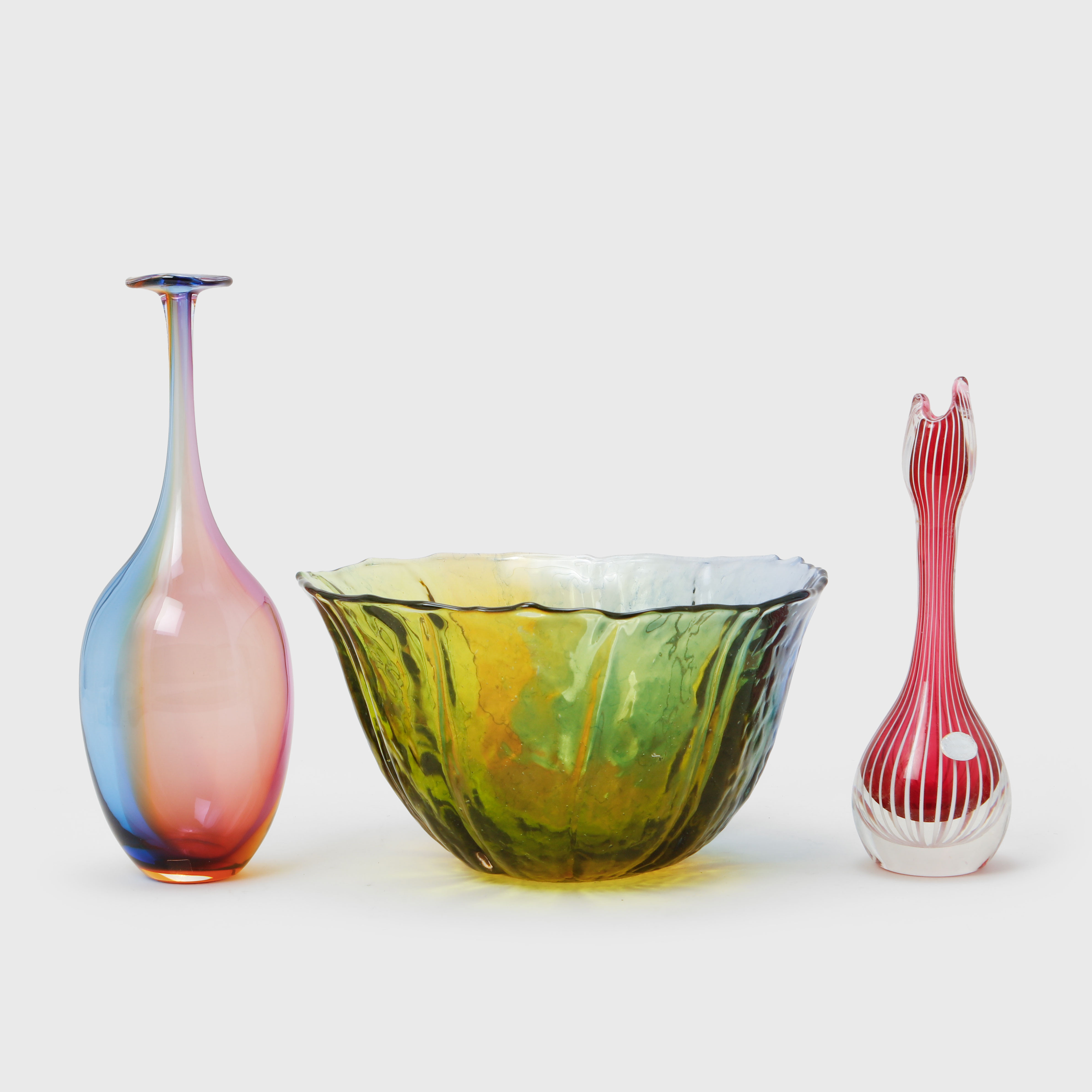 VASER OCH SKÅL, 3 st, Orrefors och Kosta.