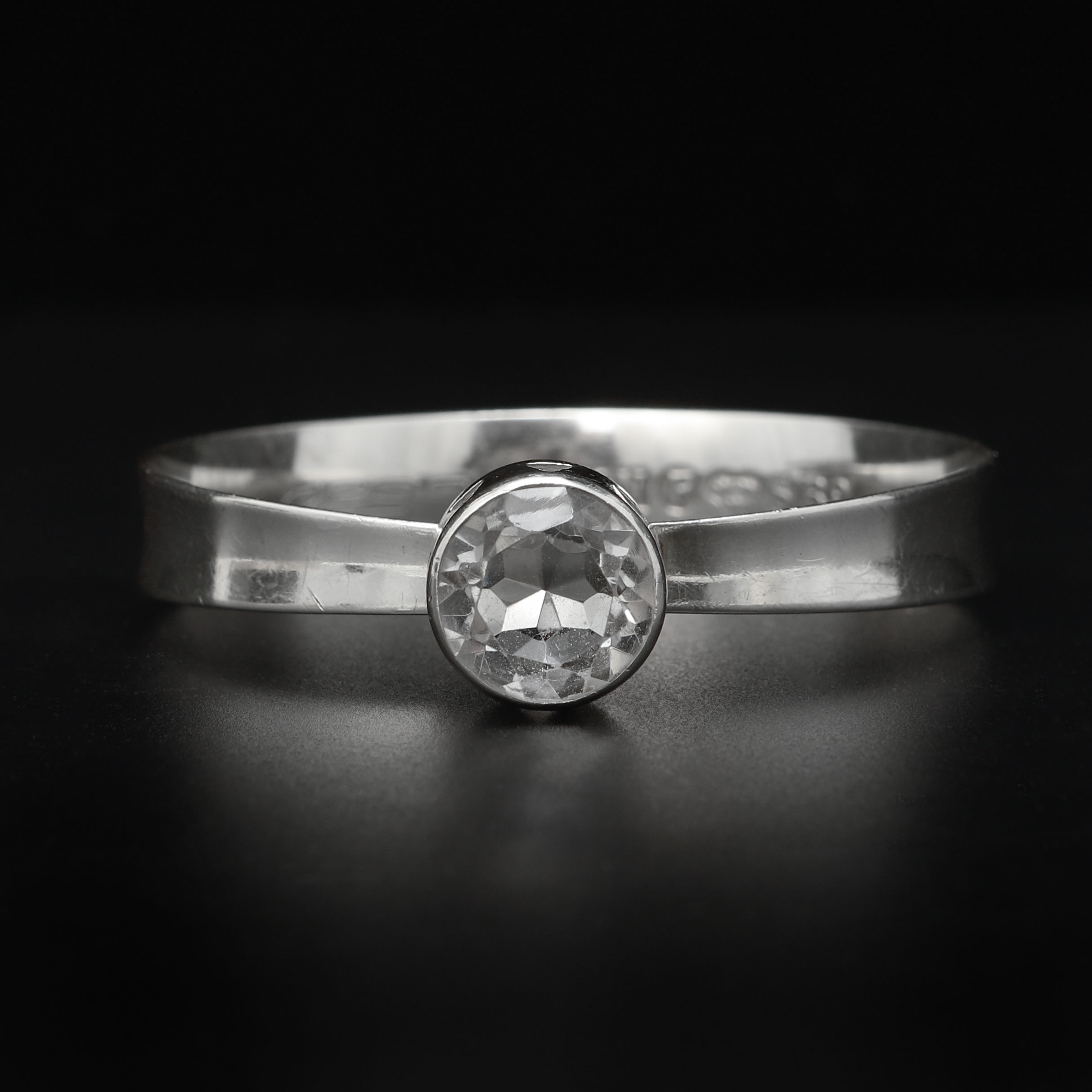 KARL-ERIK PALMBERG. "Pege", armring, silver, bergkristall, Alton, Falköping, 1967.