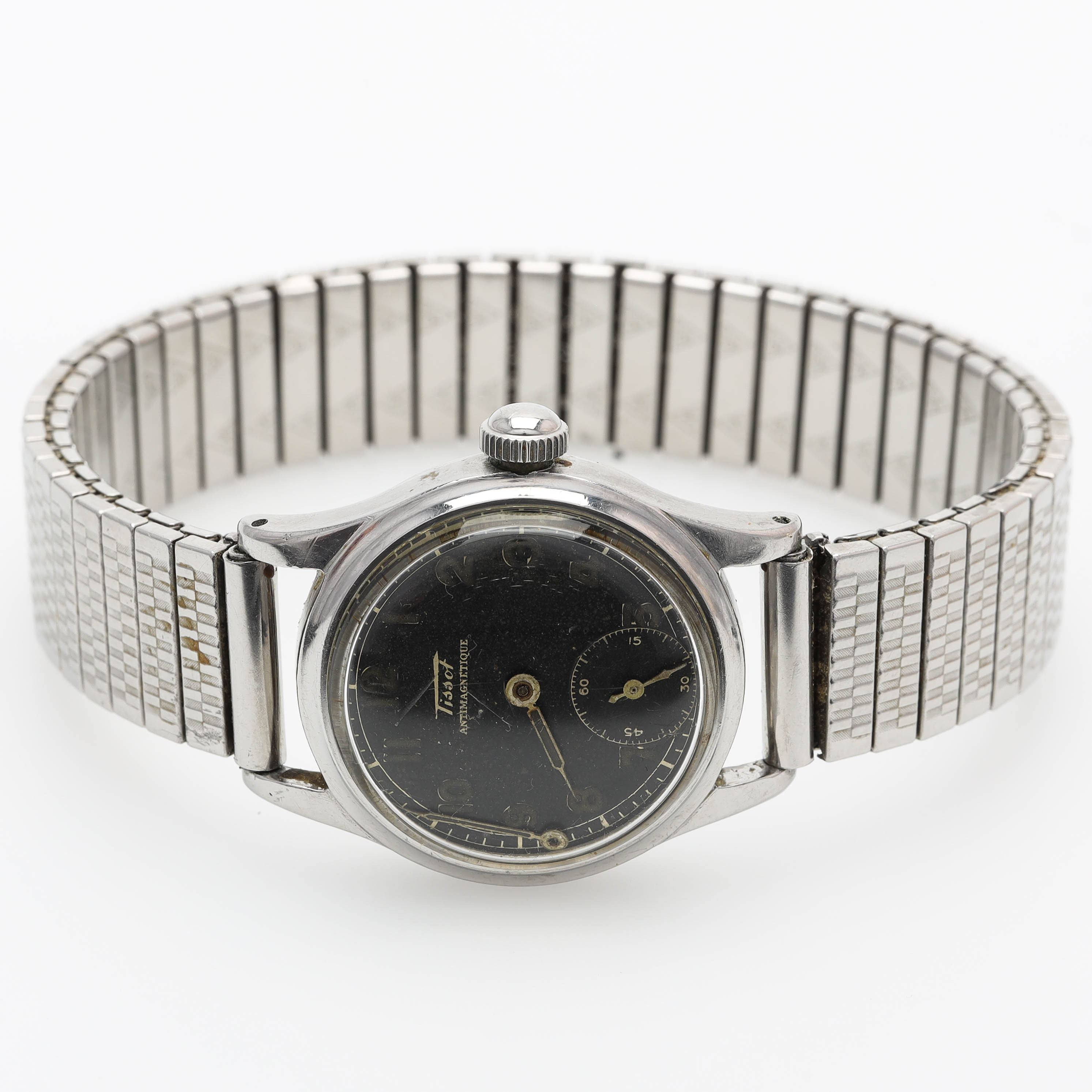 ARMBANDSUR, Tissot, Antimagnetique, stål, 30,5mm, manuell, 40-tal.