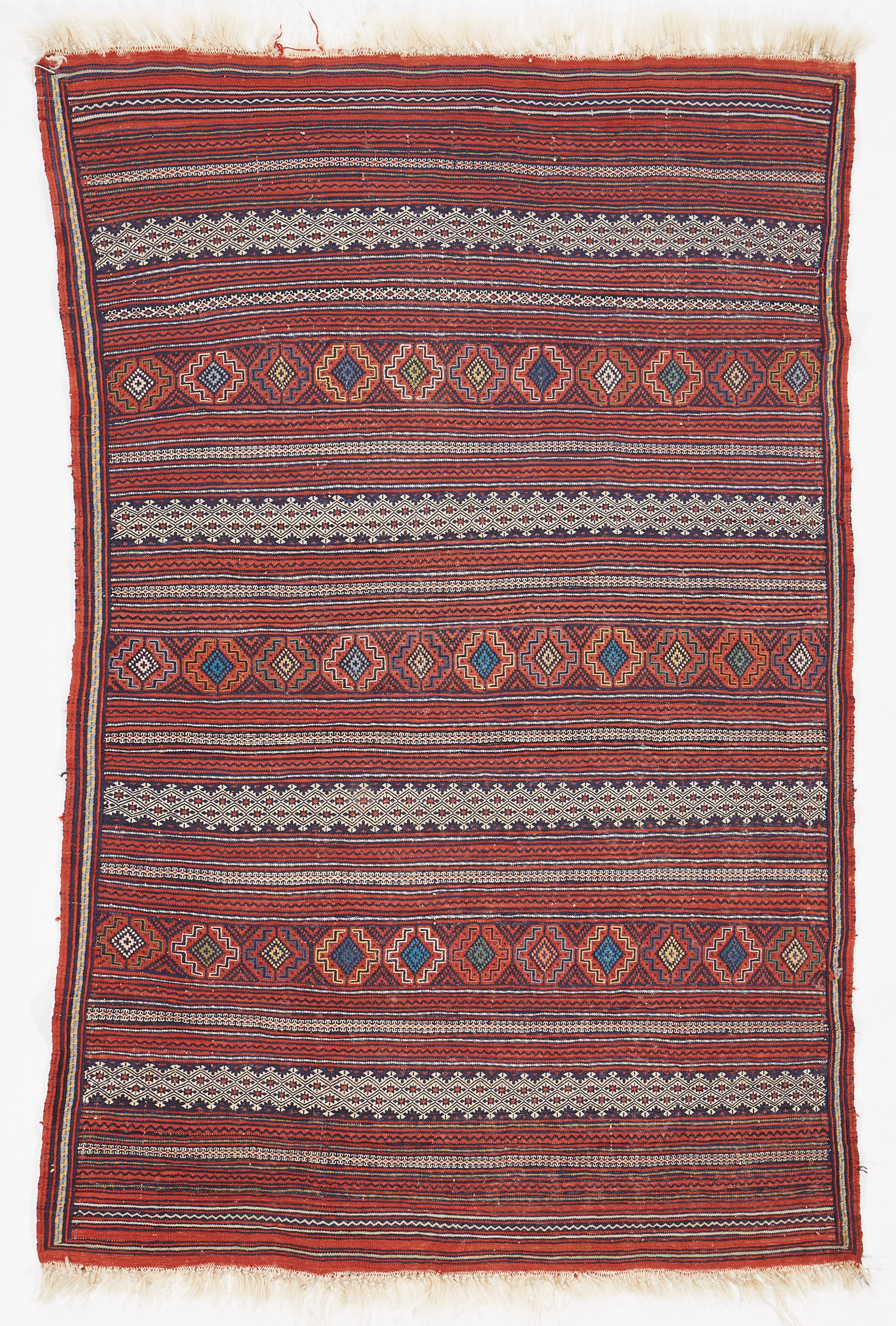 KELIM, 2 stycken, troligen Afganistan, ull och bomull på ullvarp.