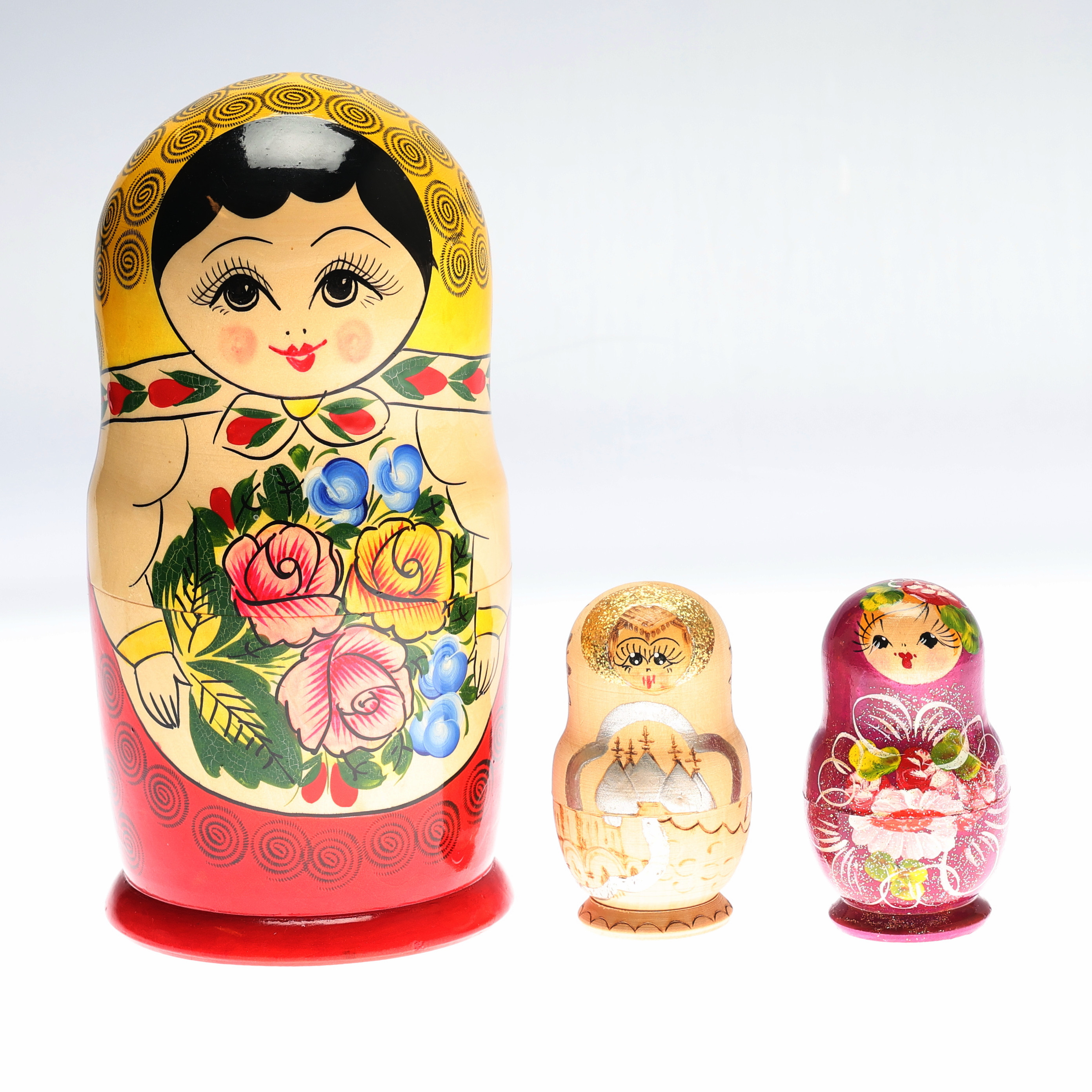 DOCKOR, 19 delar, trä, Matroska, Ryssland. 1900-tal.