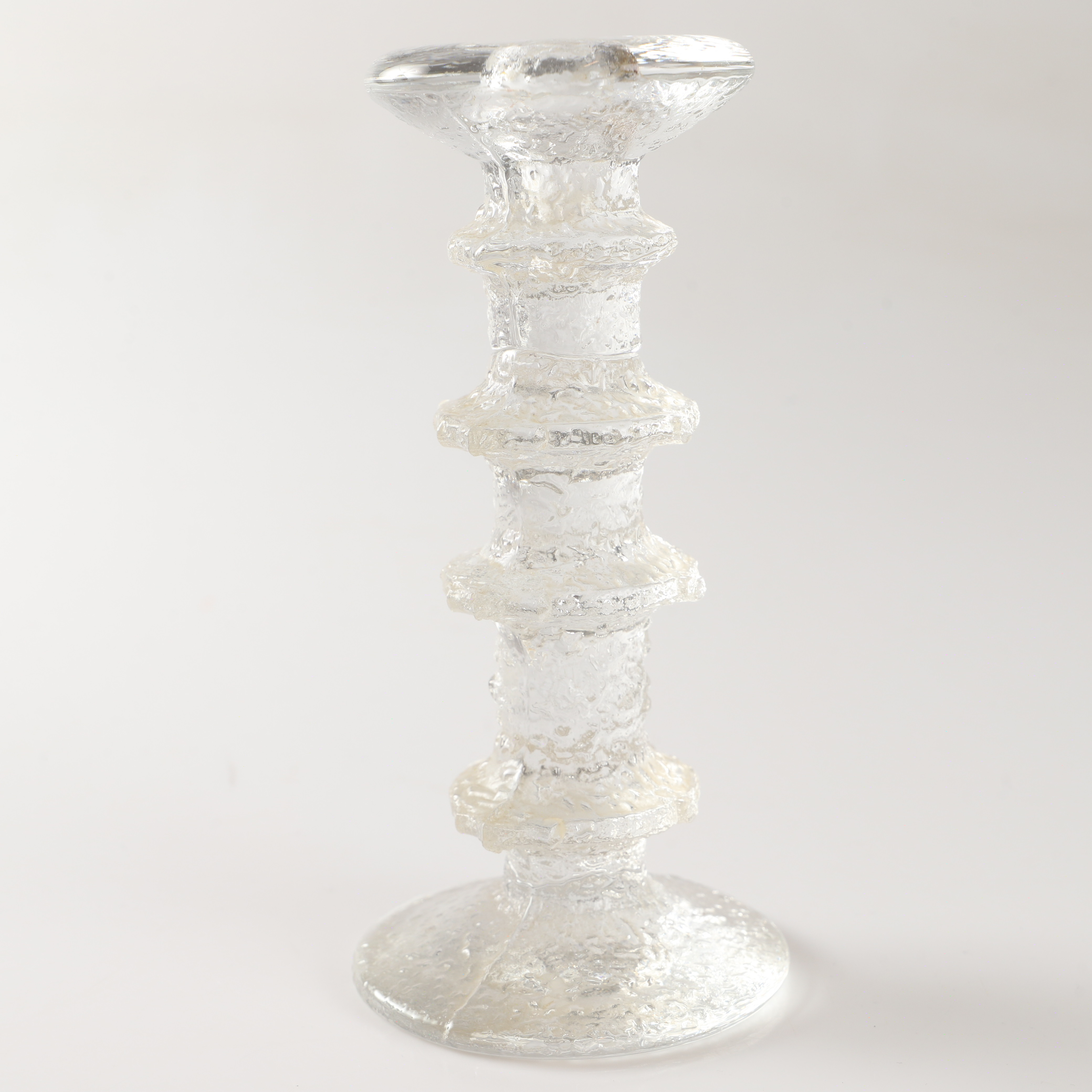 TIMO SARPANEVA. Ljusstake, "Festivo", glas, Iittala, Finland, monogramsignerad.