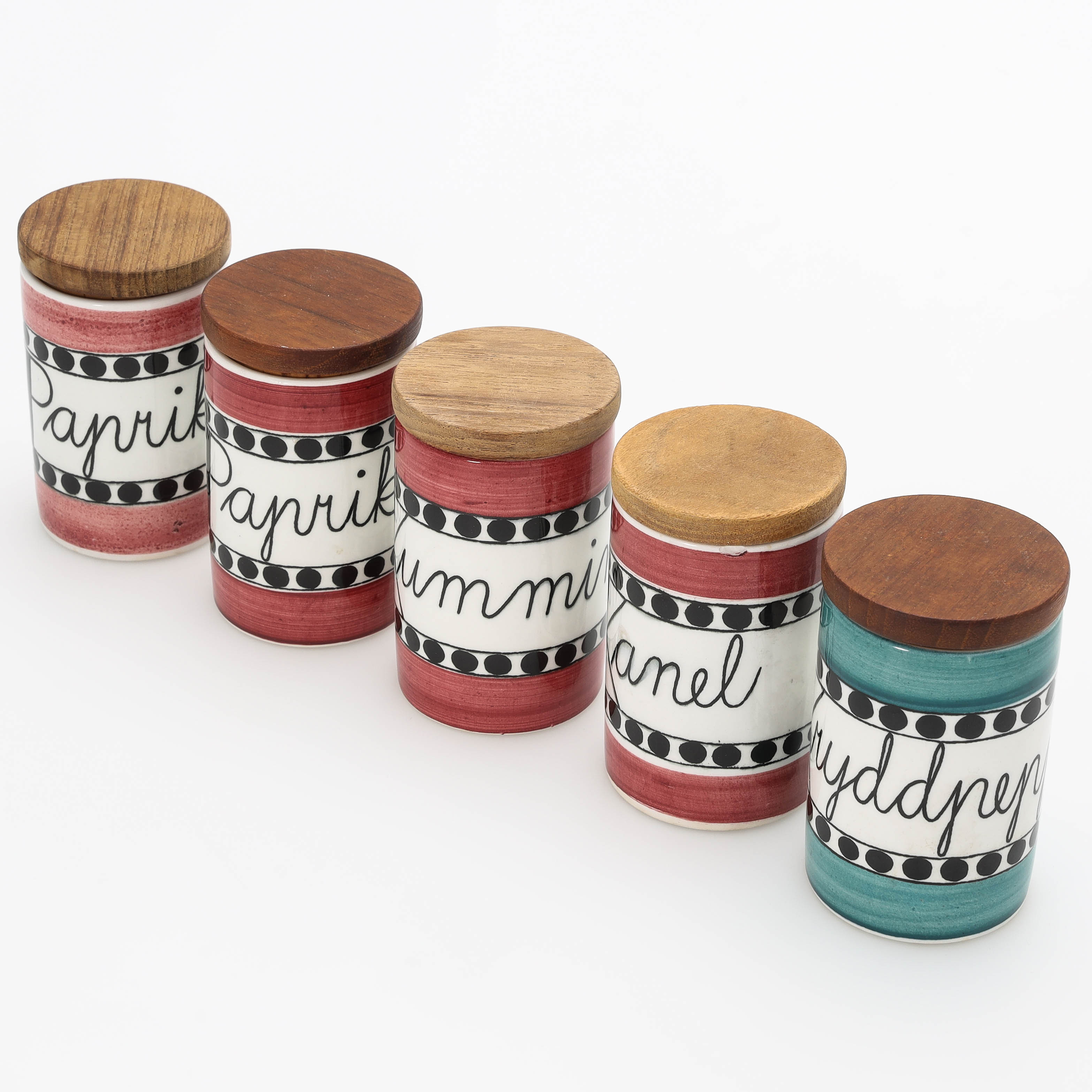 MARIANNE WESTMAN. kryddburkar, 5 st, "Arom", Rörstrand.