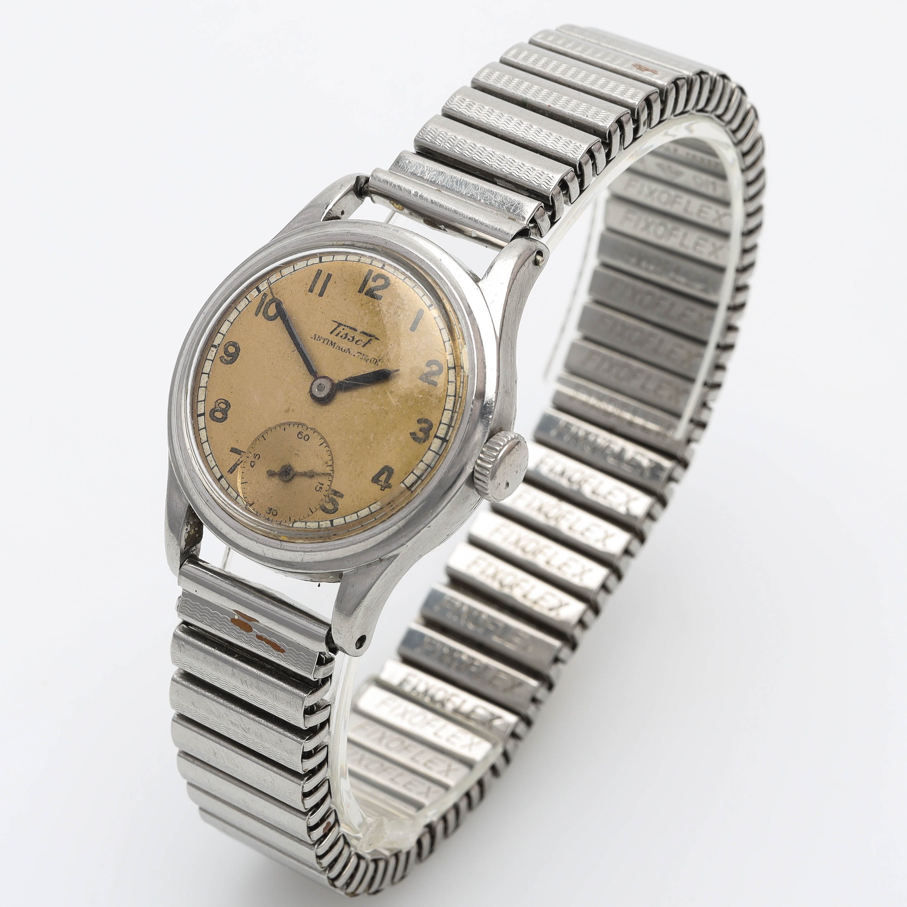 ARMBANDSUR, Tissot, Antimagnetique, stål, 30,8mm, manuell, 40-tal.