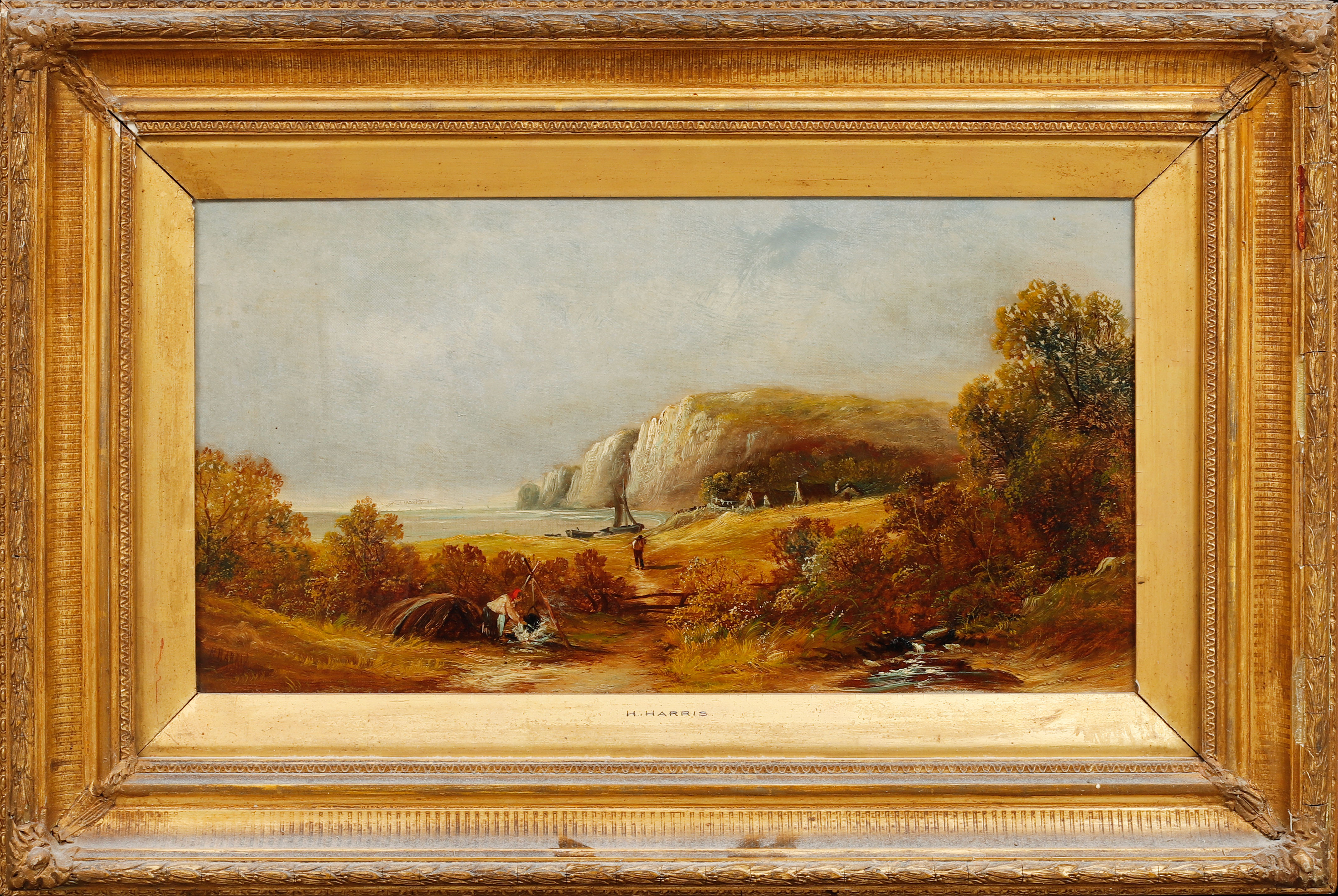 HENRY HARRIS. Landskap, olja på duk, signerad H.Harris.