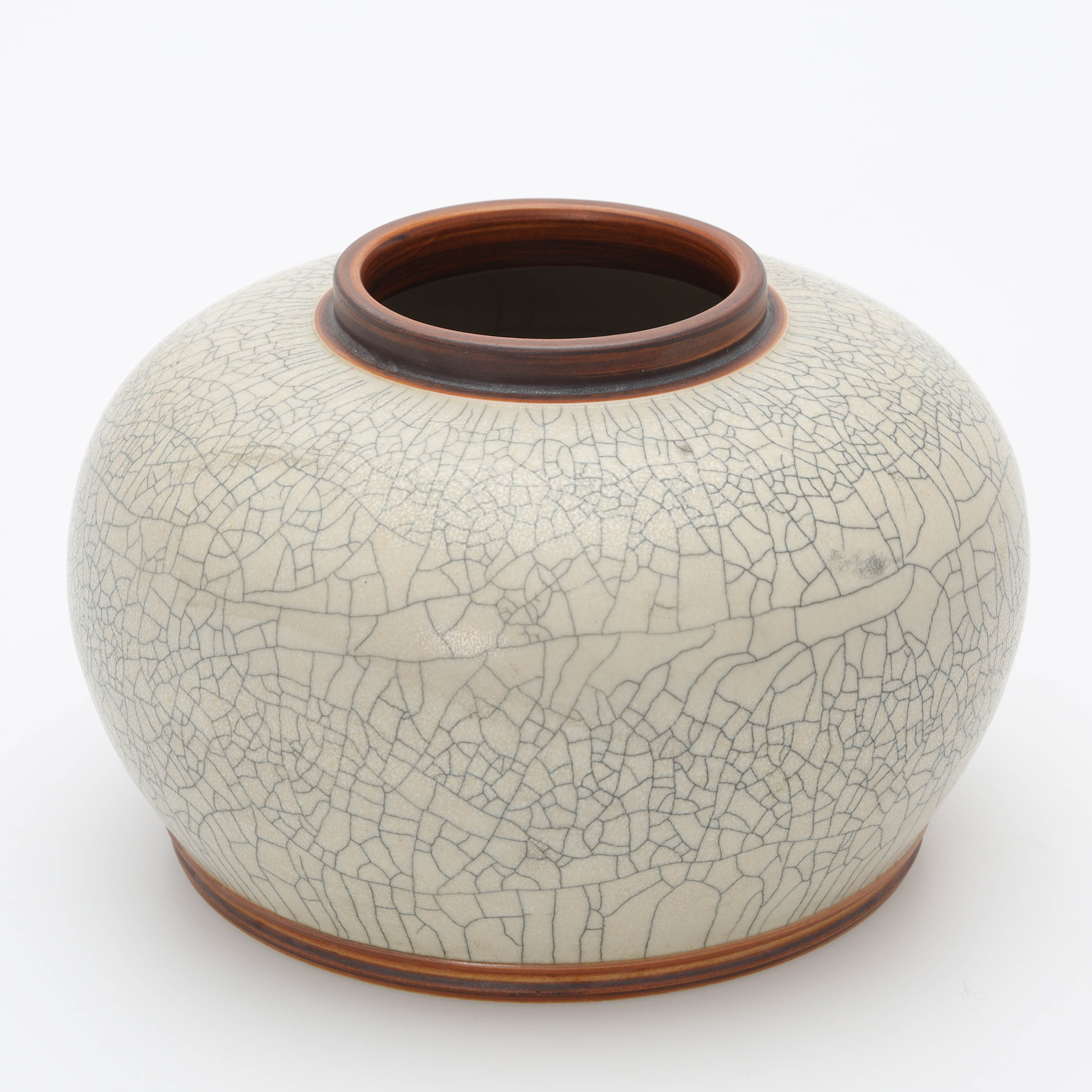 GUNNAR NYLUND. Vas/urna, stengods, unik, Alp, Lidköpings porslinsfabrik.