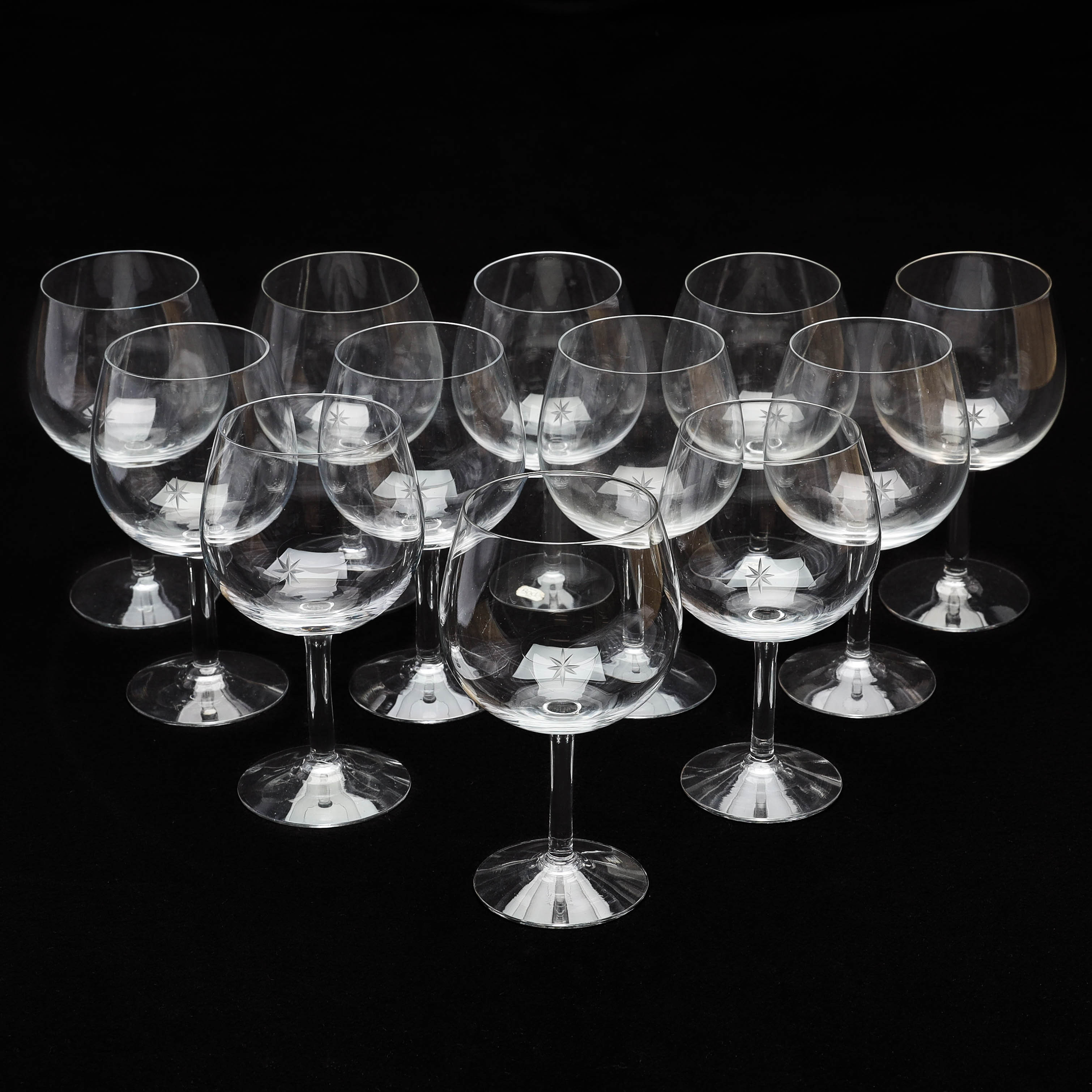 SIGNE PERSSON-MELIN. Vinglas, 12 st, "Bouquet", Kosta Boda.