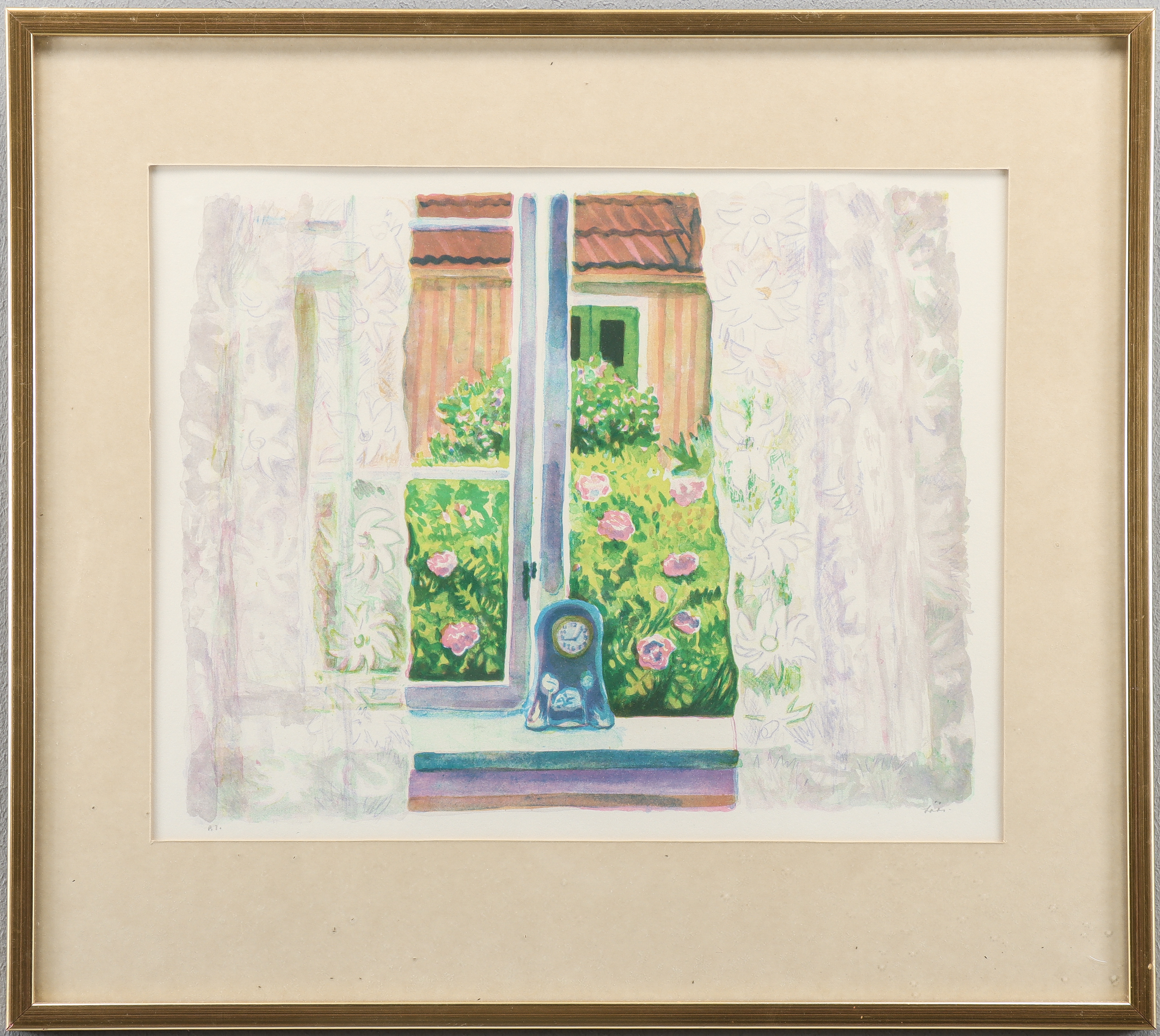 EVY LÅÅS. Färglitografi PT, signerad.