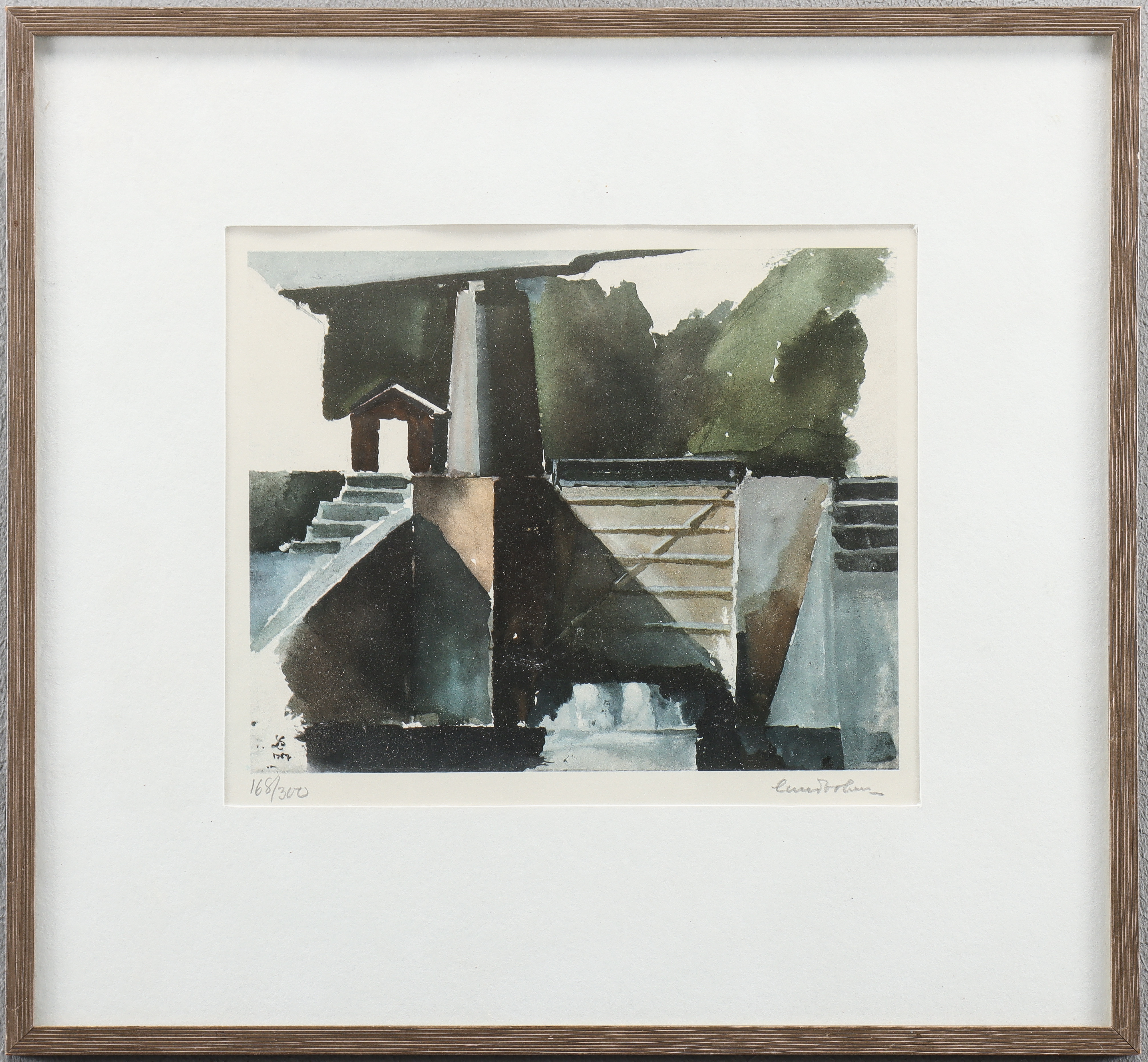 SIXTEN LUNDBOHM. Färglitografi 168/300, signerad.