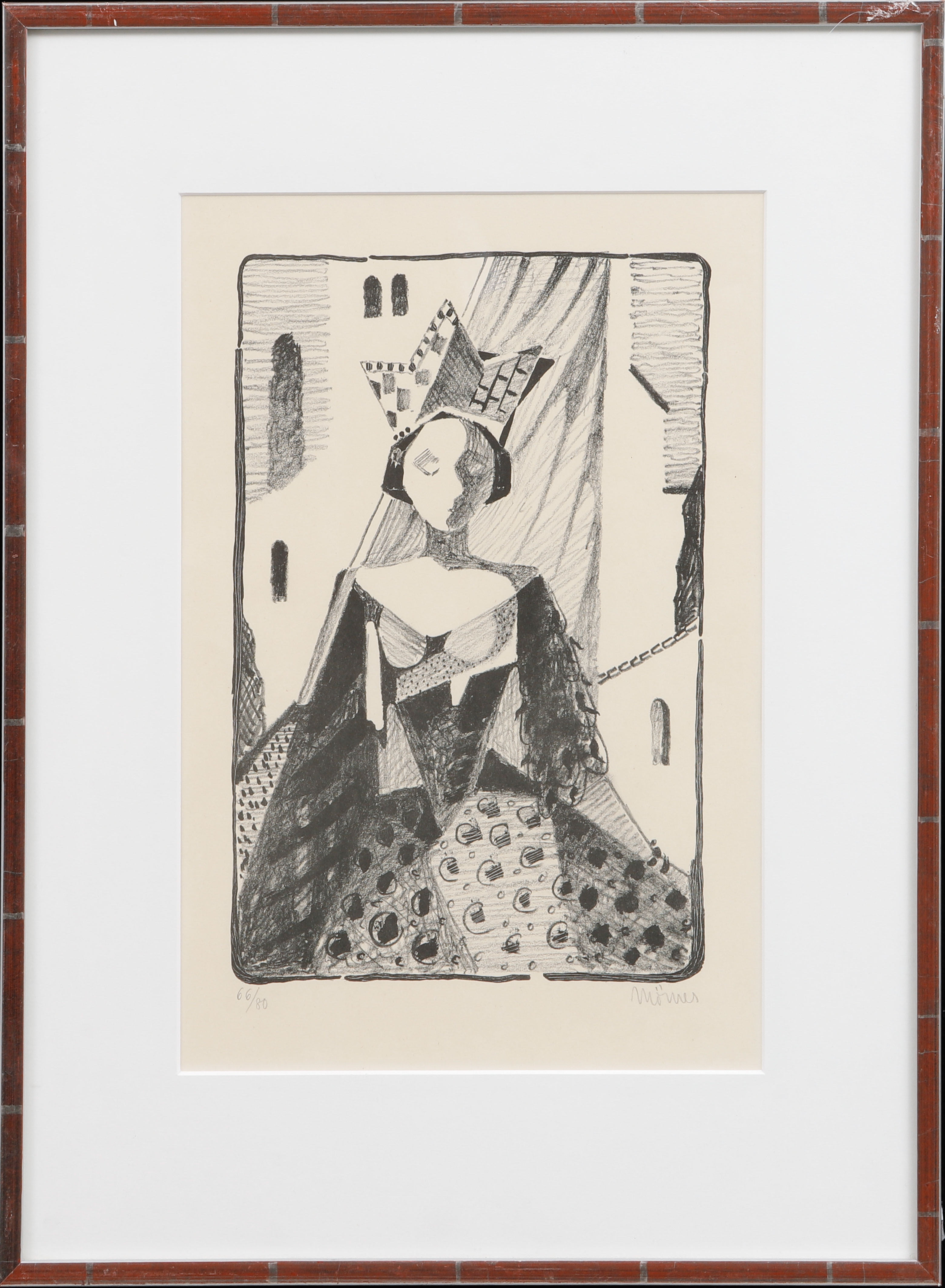 STELLAN MÖRNER. Figurkomposition, litografi, signerad och numrerad 66/80.