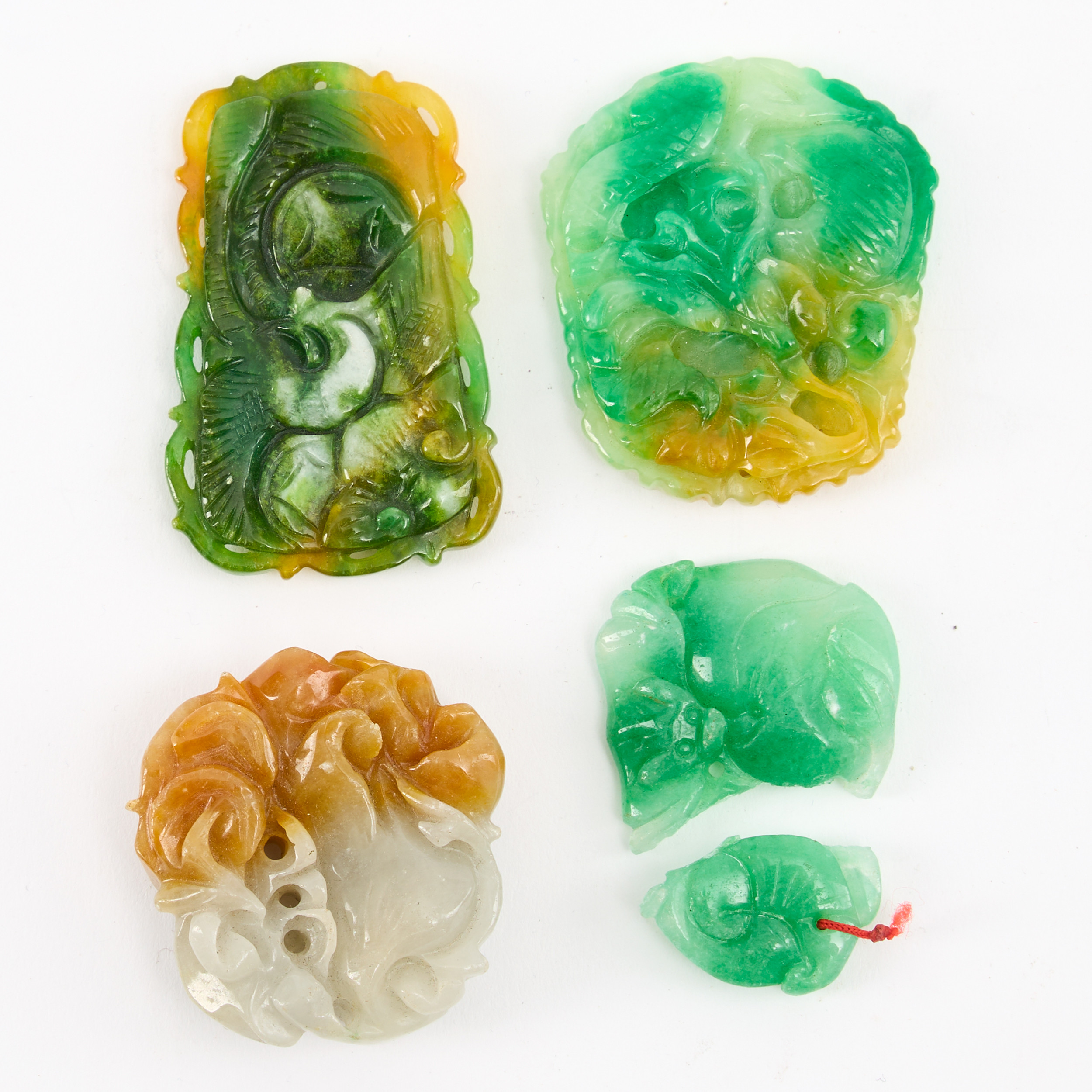 HÄNGEN 4 st KIna 1900-tal skuren sten.