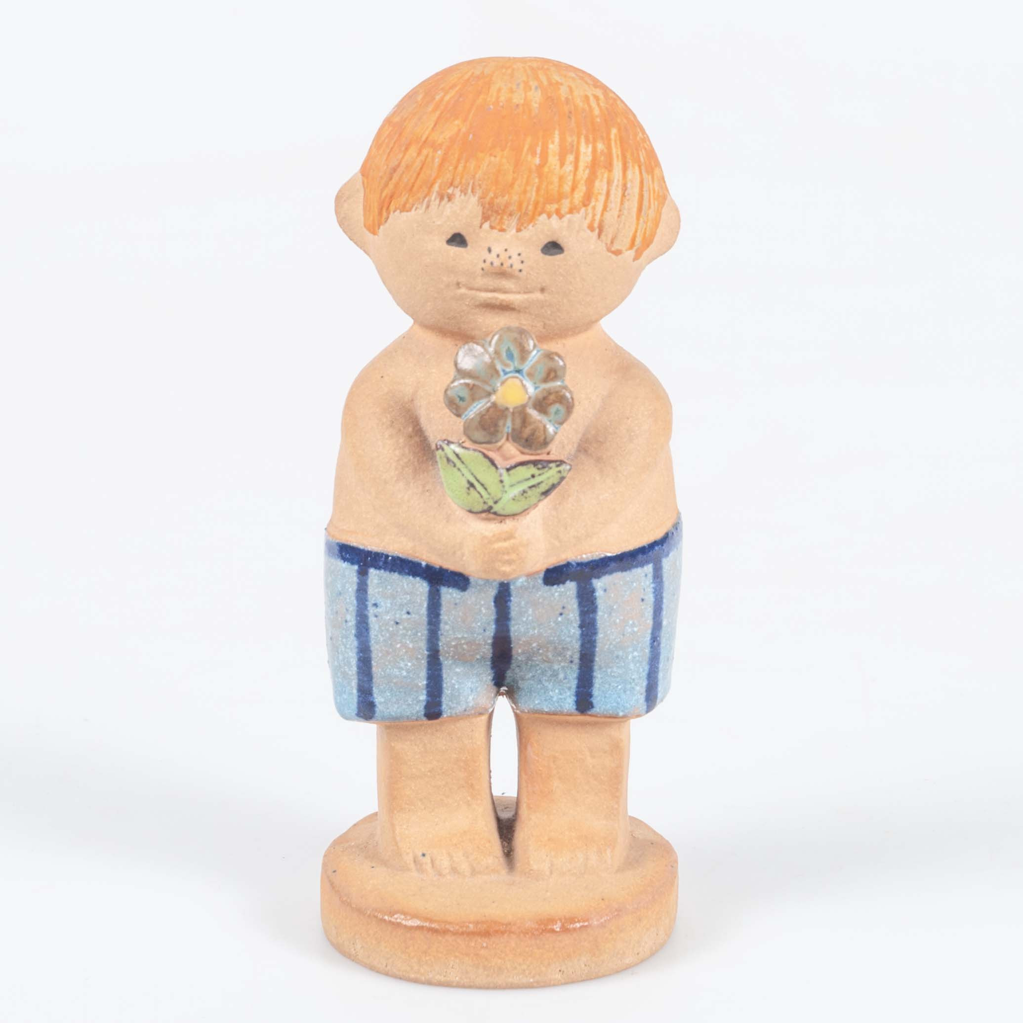 LISA LARSON. Figurin, "Stora Adam" ur serien Adam och Eva, Gustavsberg, 1972-80.