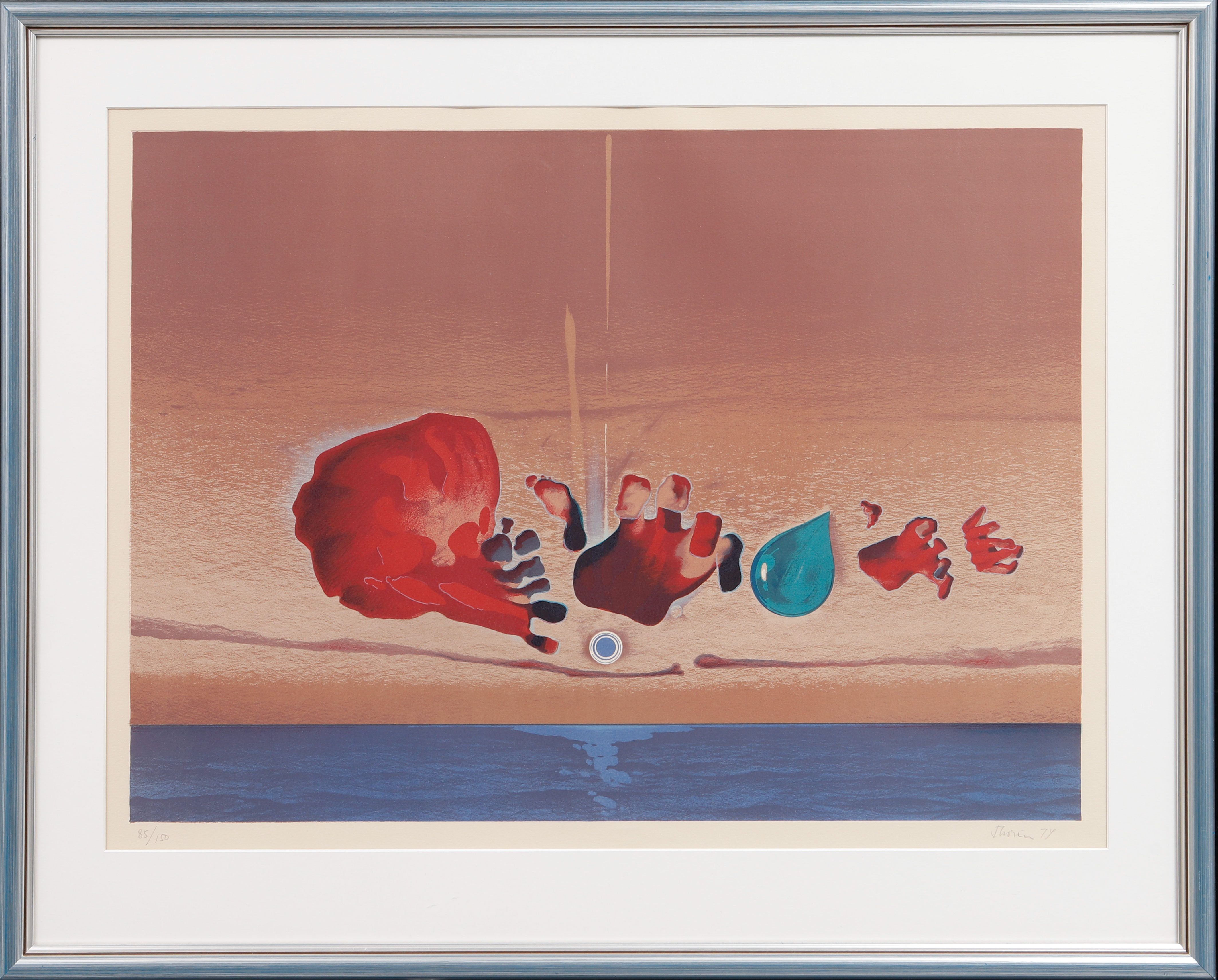 GUNNAR THORÉN. Komposition, färglitografi, signerad och numrerad 85/150.