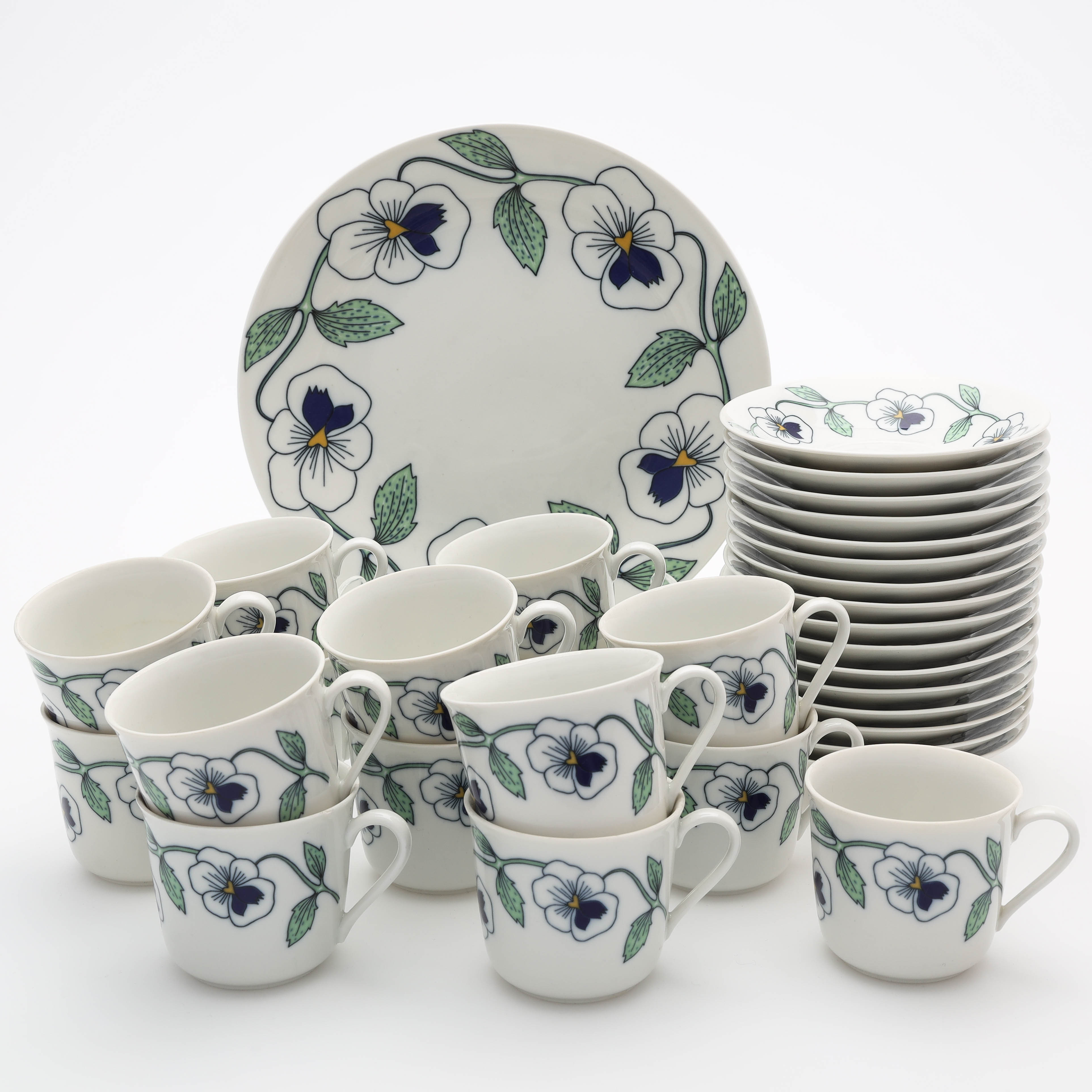 SYLVIA LEUCHOVIUS. Kaffeservis, 34 delar, "Sylvia", porslin, Rörstrand.