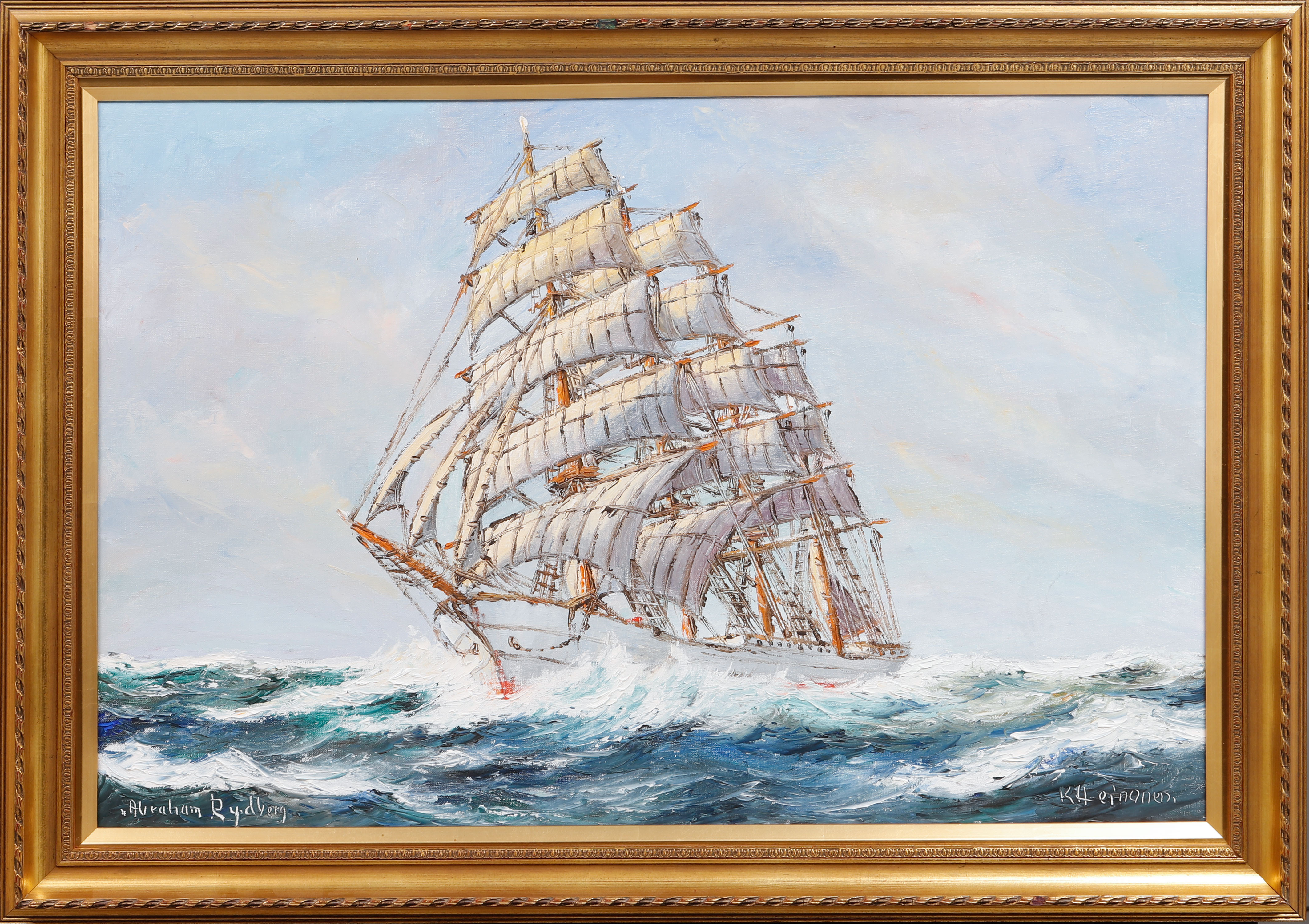 KURT ERIK HEINONEN. "Abraham Rydberg", olja på duk, signerad.