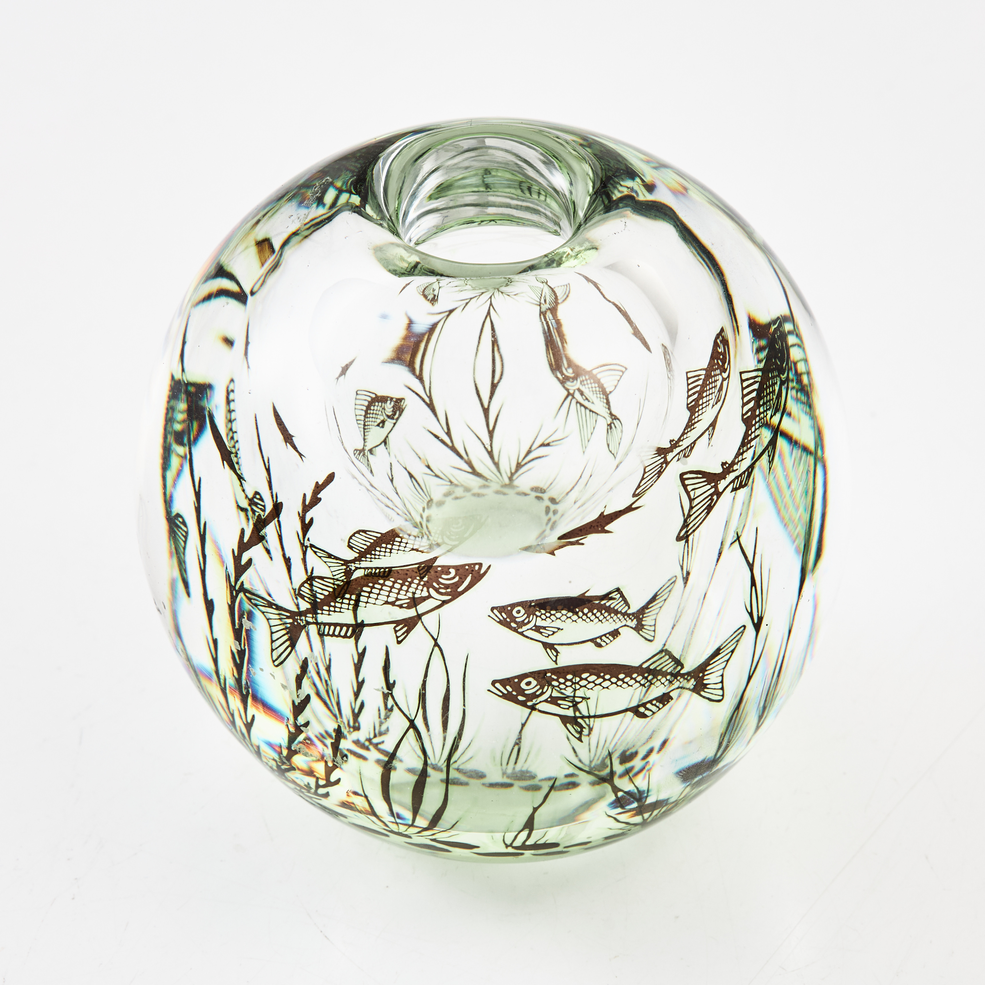 EDWARD HALD. Vas, glas, fiskgraal, Orrefors.