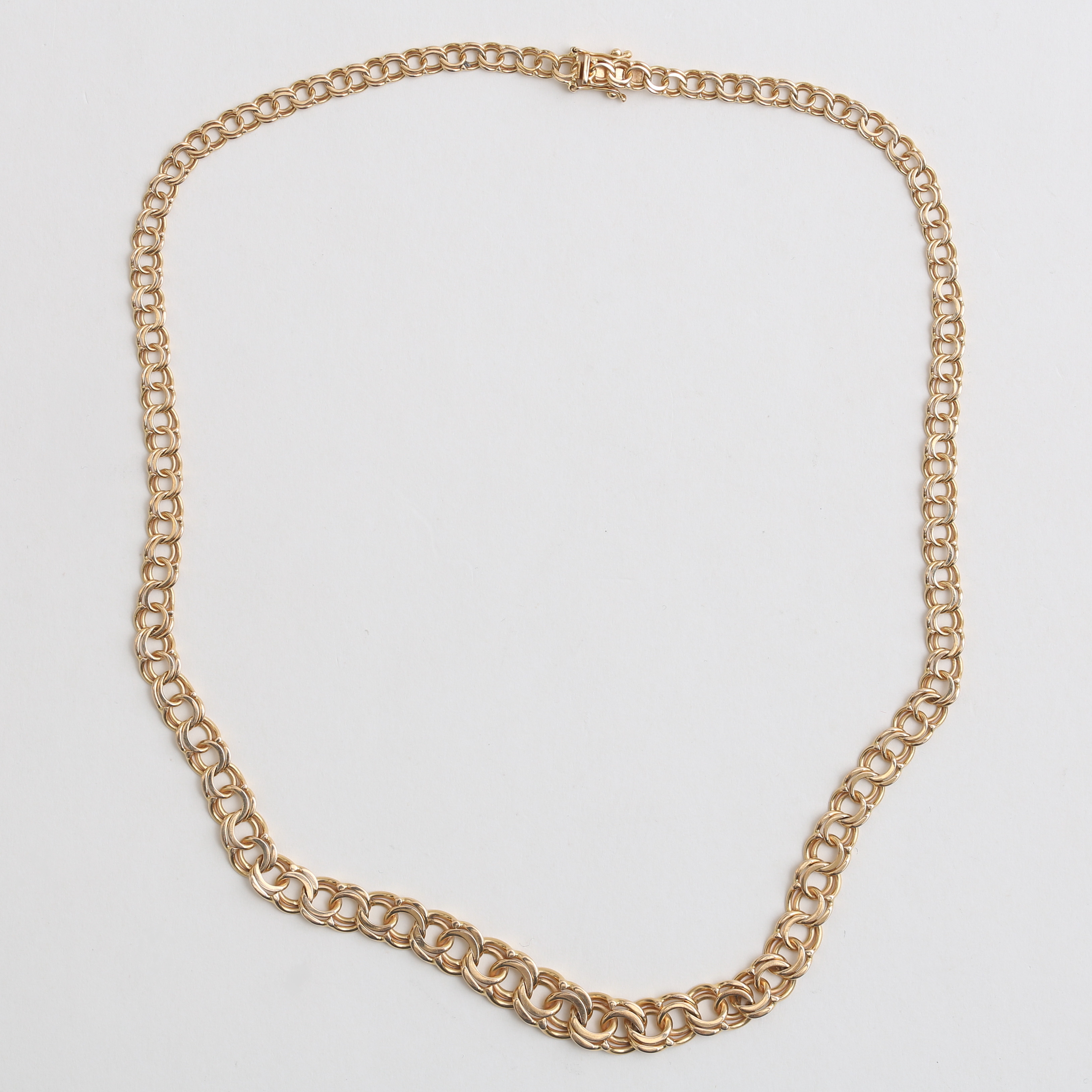 COLLIER, doserad bismark, 18 k guld, 29 gram,Brofod Aktiebolaget Falköping, 1976.