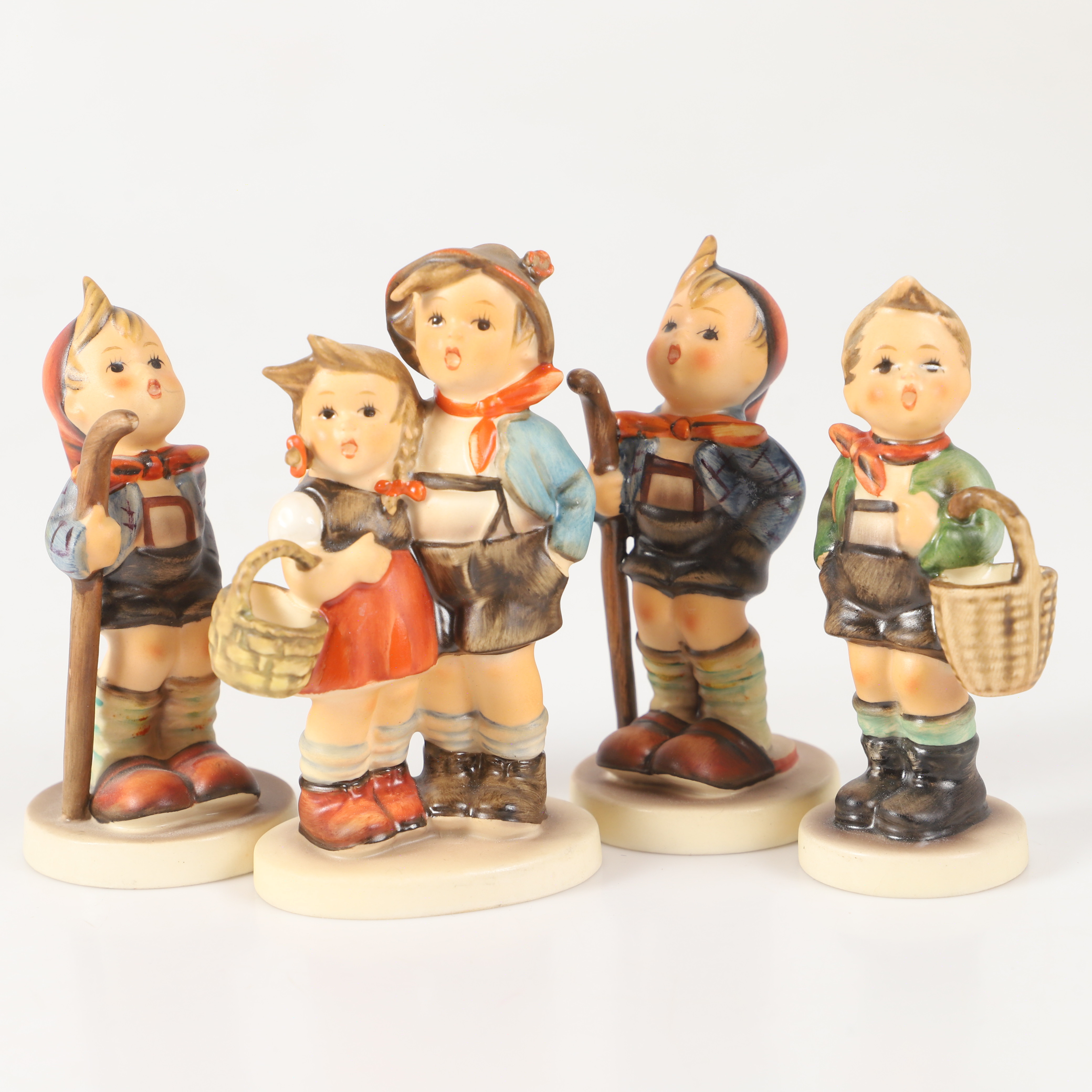 FIGURINER, 4 stycken, porslin, Goebel, Tyskland.