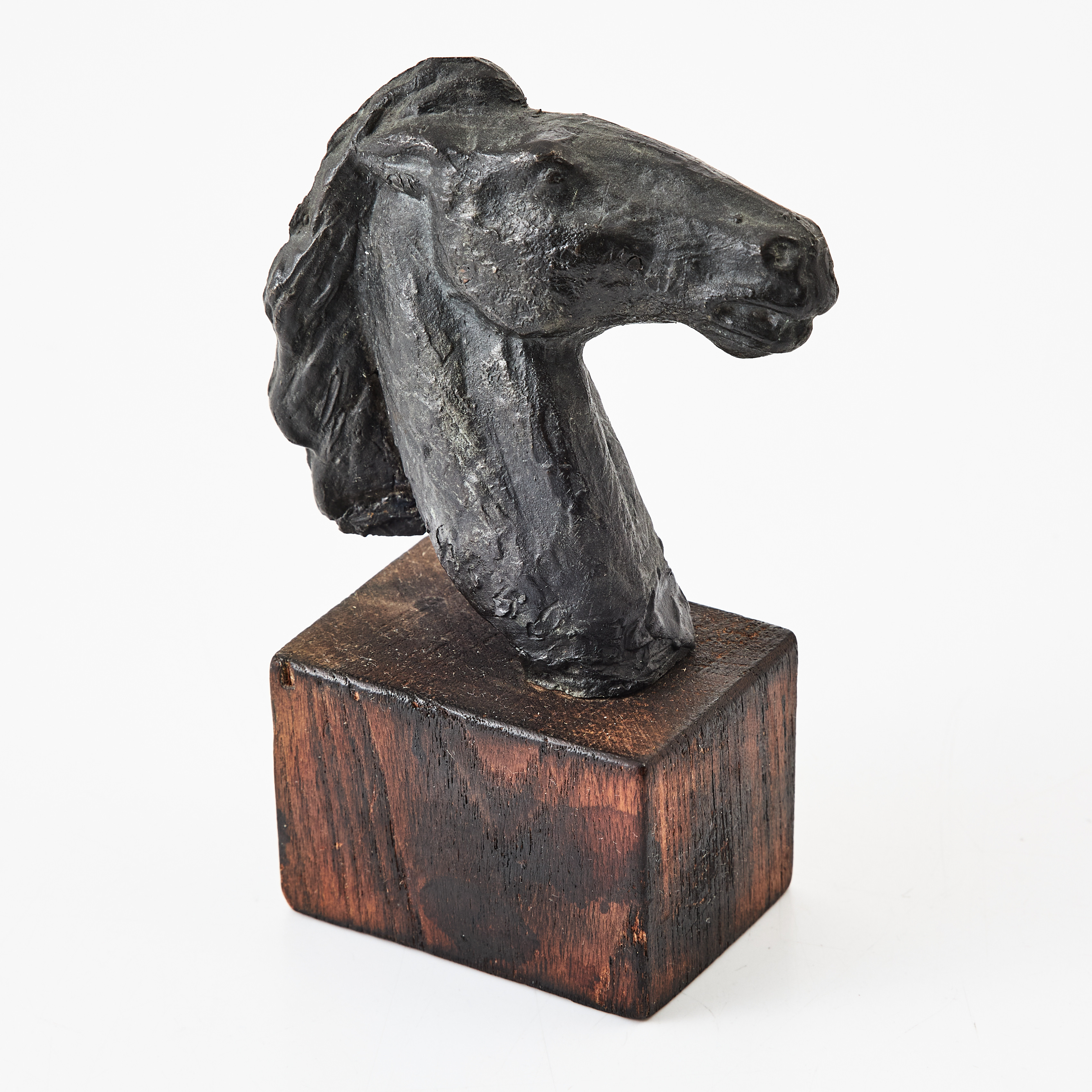 GEORG GANMAR. (Sverige, 1916-1979), hästhuvud, skulptur, monogramsignerad GG, brons.